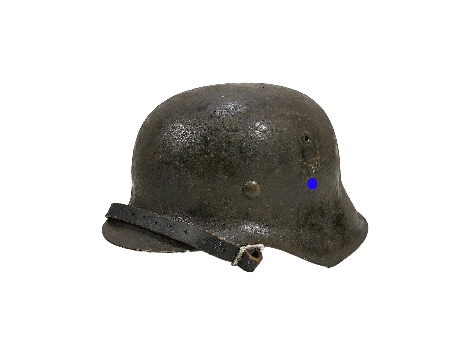 Wehrmacht ANTIK BATTLE WORN Stahlhelm M42 SD Gr.57/58 mit Futter u. Kinnriemen