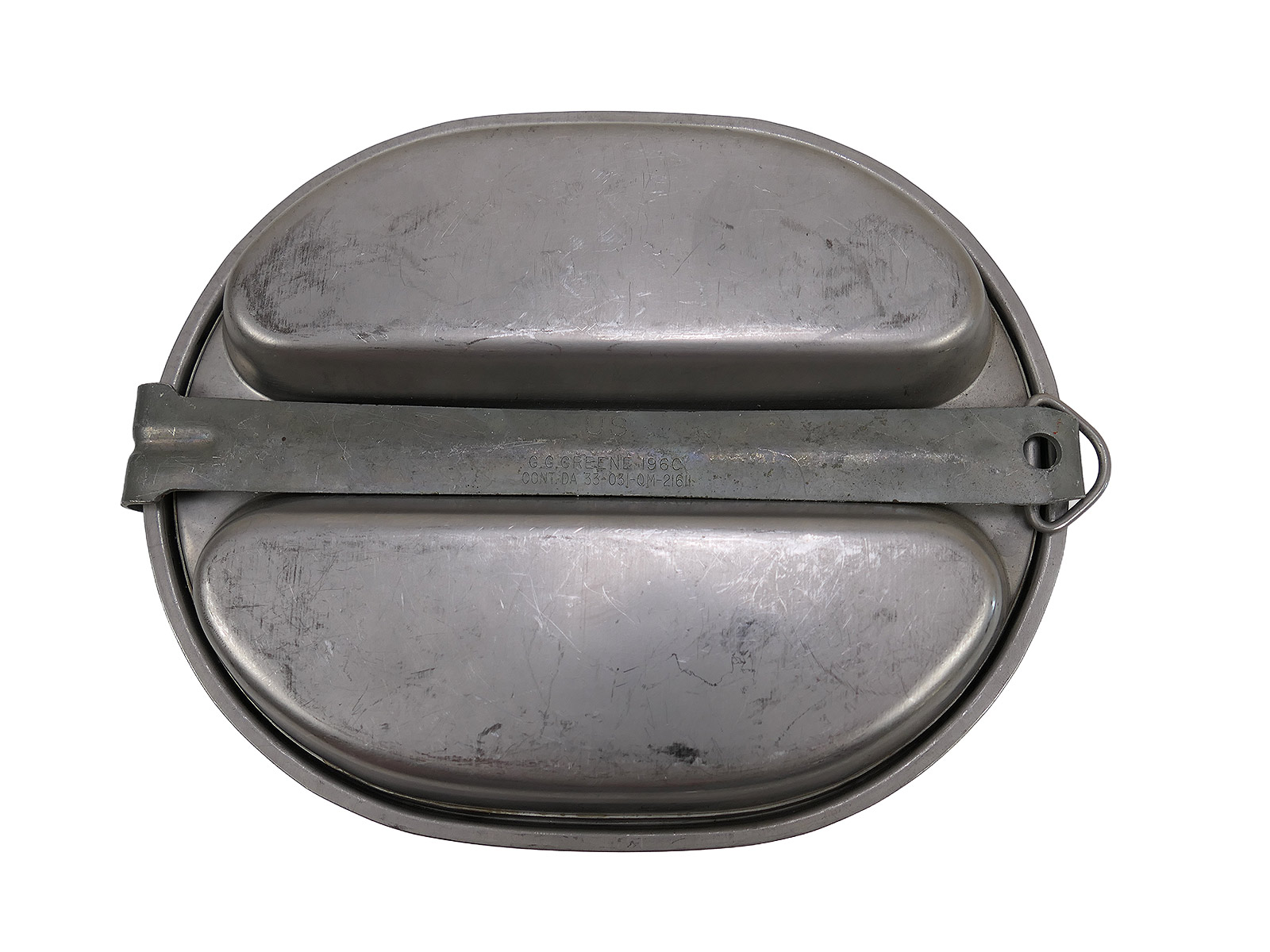 #07/ Original US Army Essgeschirr VIETNAM 60's Kochgeschirr Canteen Greene 1960 COLLECTION BATTLE WORN