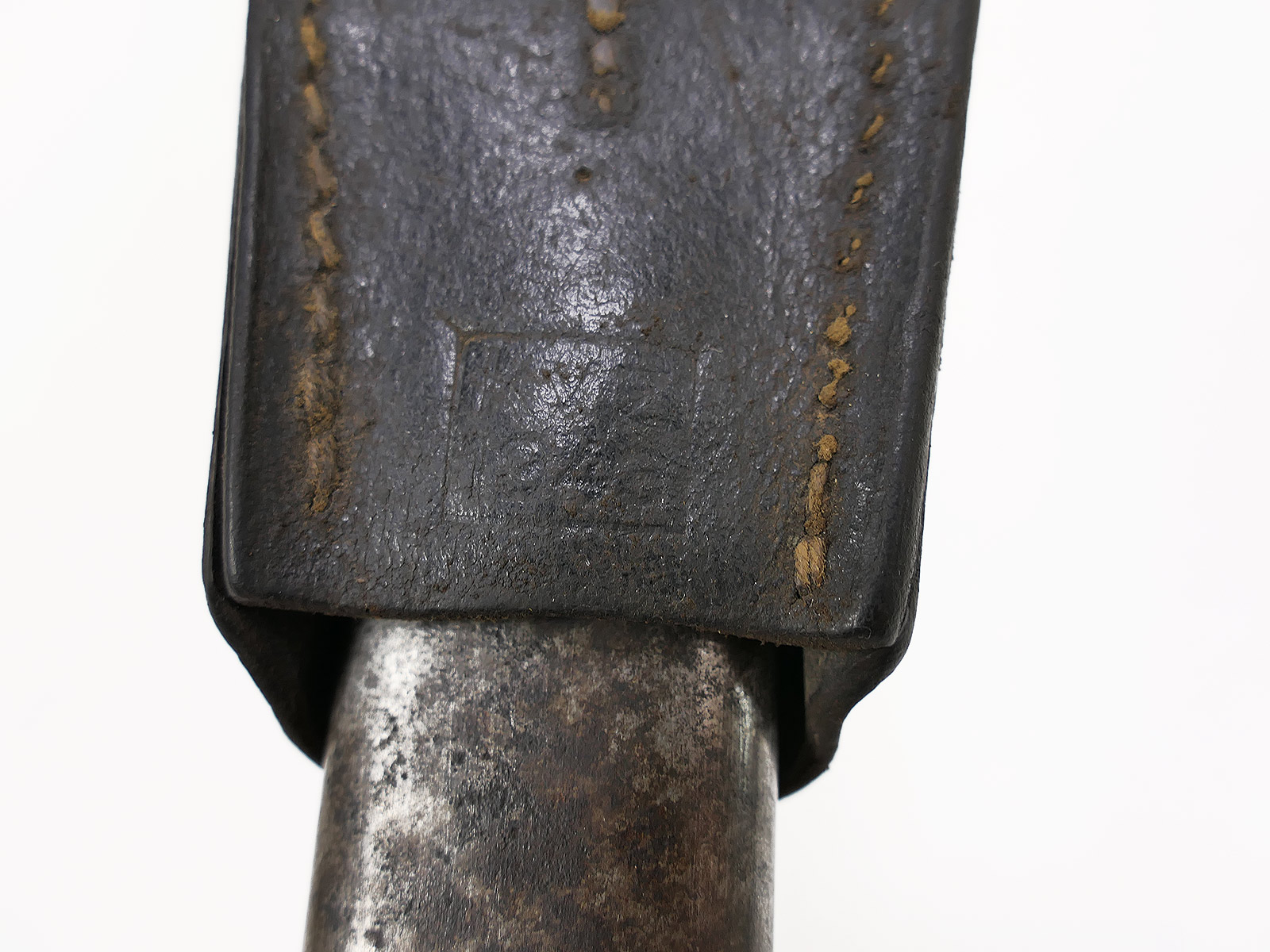 Wehrmacht Bajonett M84/98 K98 / Seitengewehr S/155 mit Koppelschuh BATTLE WORN