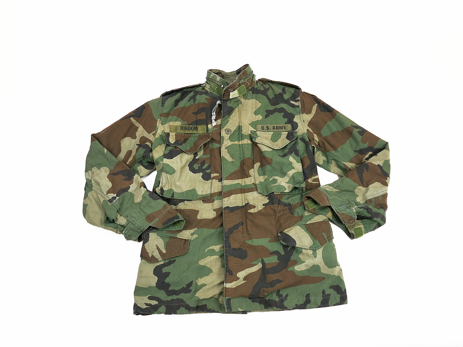US ARMY M65 Cold Weather Field Jacket Feldjacke M65 WOODLAND SMALL mit schöner Patina