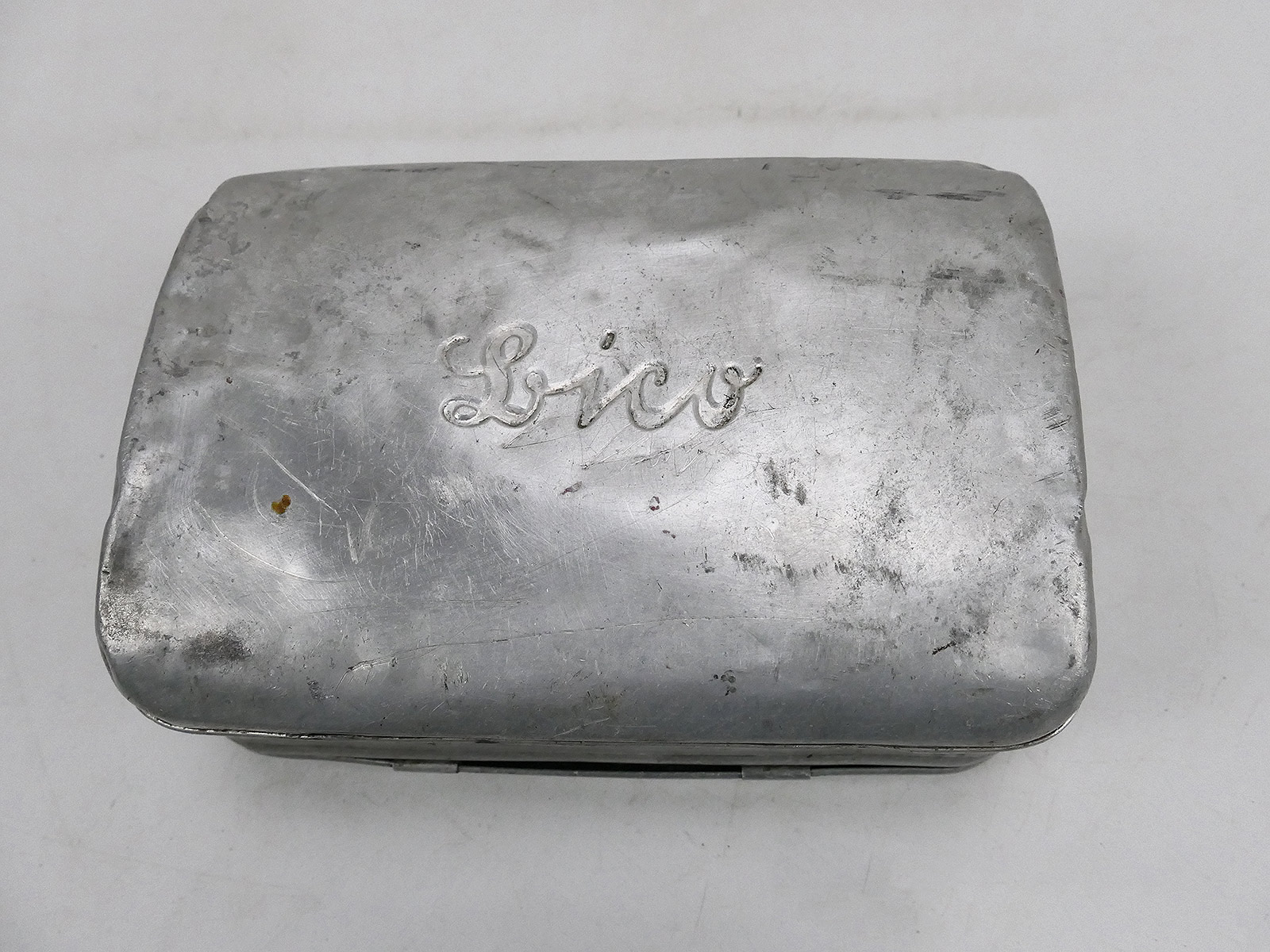 Wehrmacht früher Original LICO Soldaten Wirtschaftskasten Aluminium