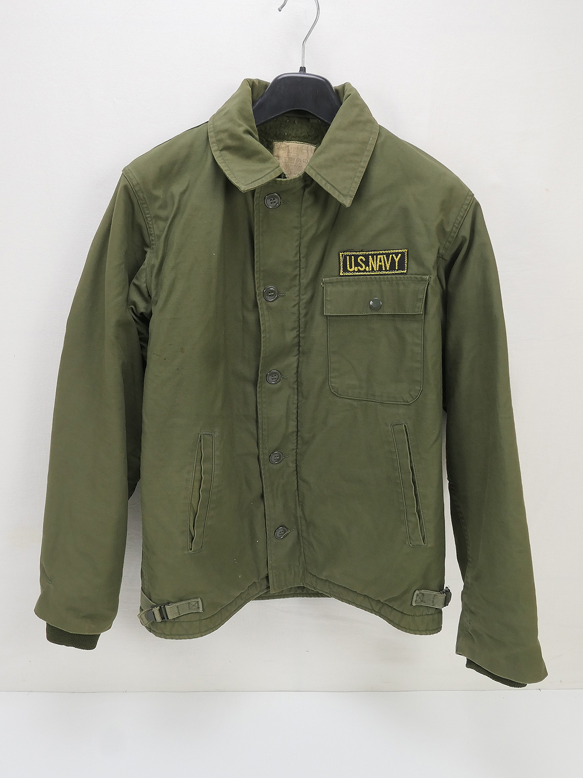 Original US NAVY Deck Jacket Cold Weather Permeable oliv Medium 70er Jahre Bordjacke