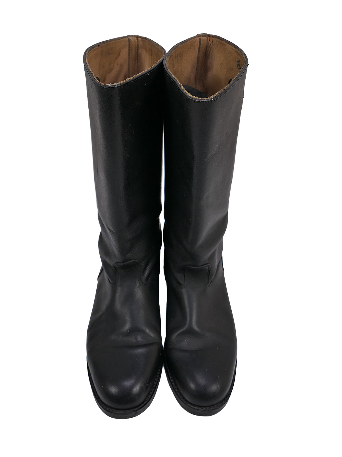 Typ Wehrmacht Leder Stiefel Knobelbecher Schaftstiefel Wachbataillon Gr.47 mit Hufeisen 305/116 TOP