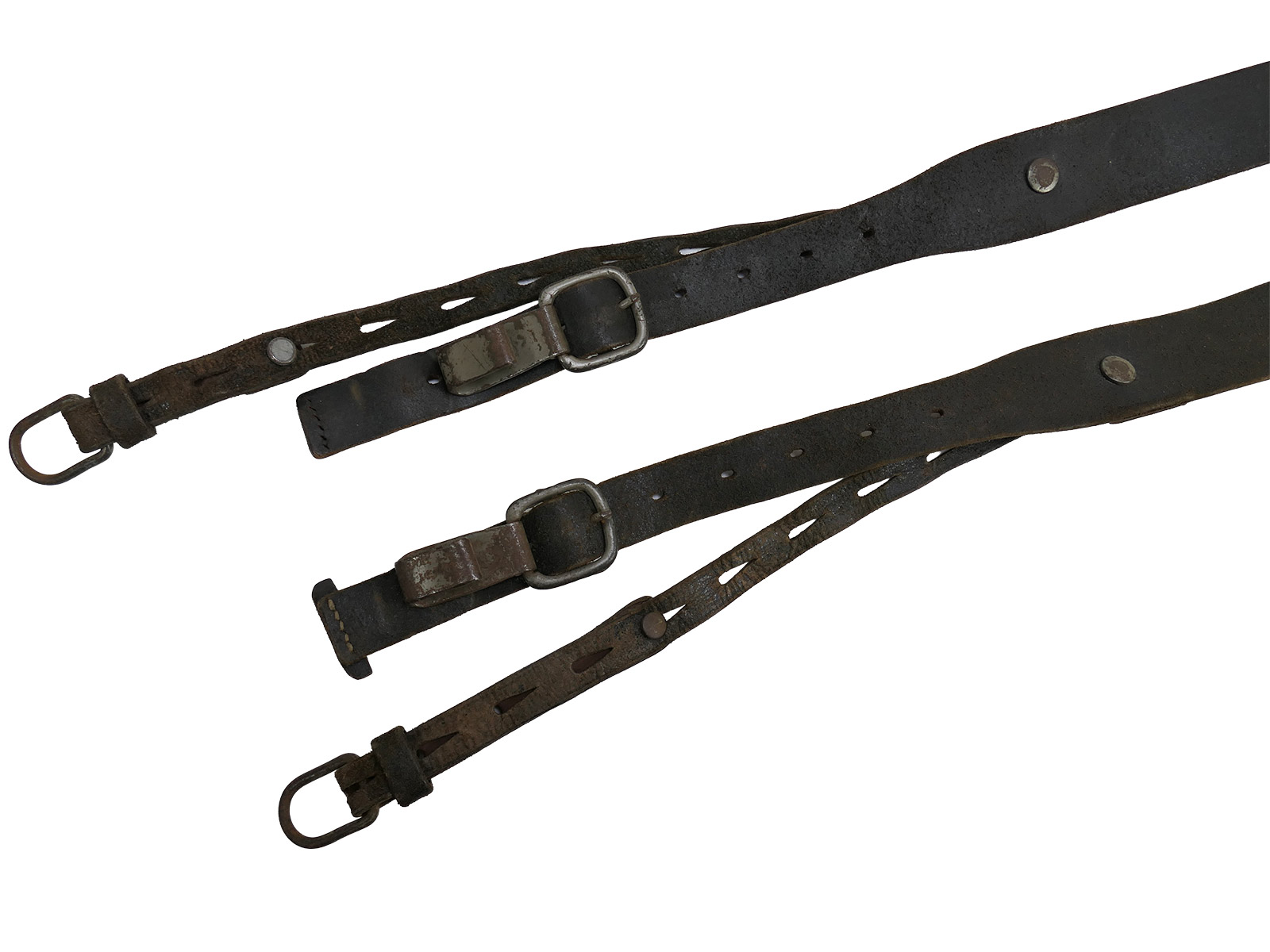 Einzelstück - Wehrmacht Original Y-Riemen Leder Koppeltragegestell Franz Brehme 1942 Top!  COLLECTION