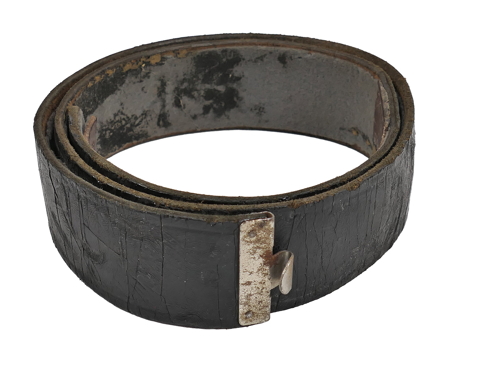 Original Lackleder Koppelriemen Wehrmacht Gesamtlänge 98cm Koppel COLLECTION BATTLE WORN