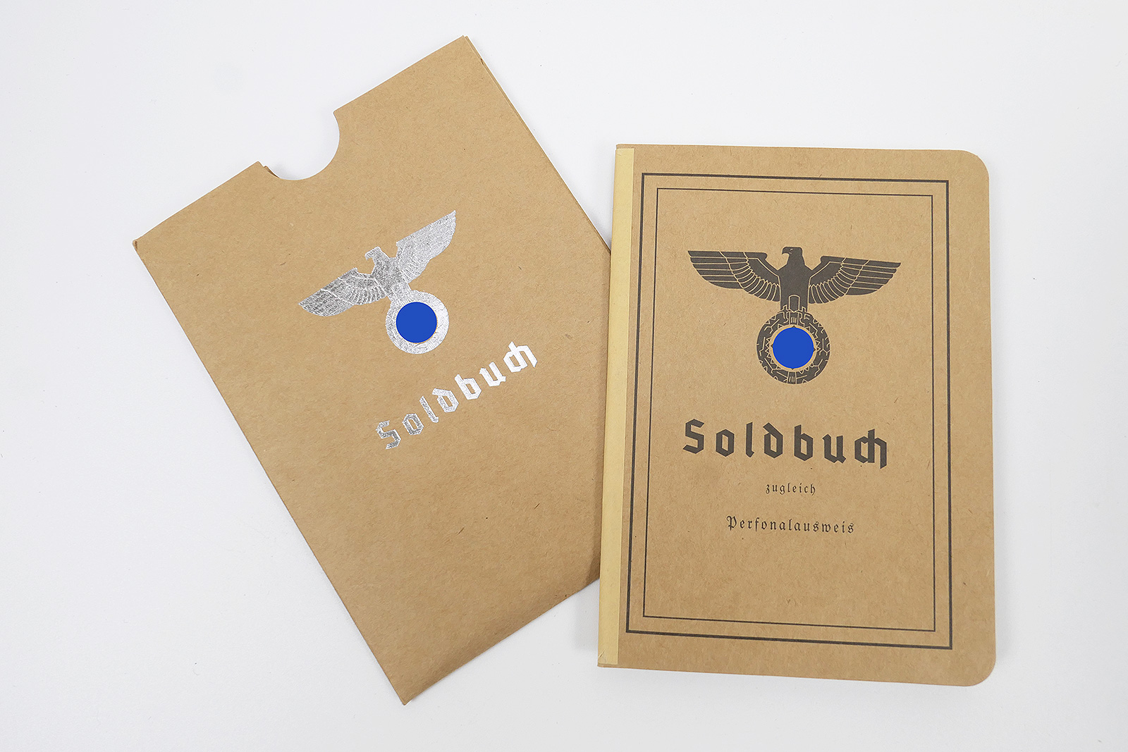 Wehrmacht Soldbuch / Personalausweis mit Umschlag / Hülle