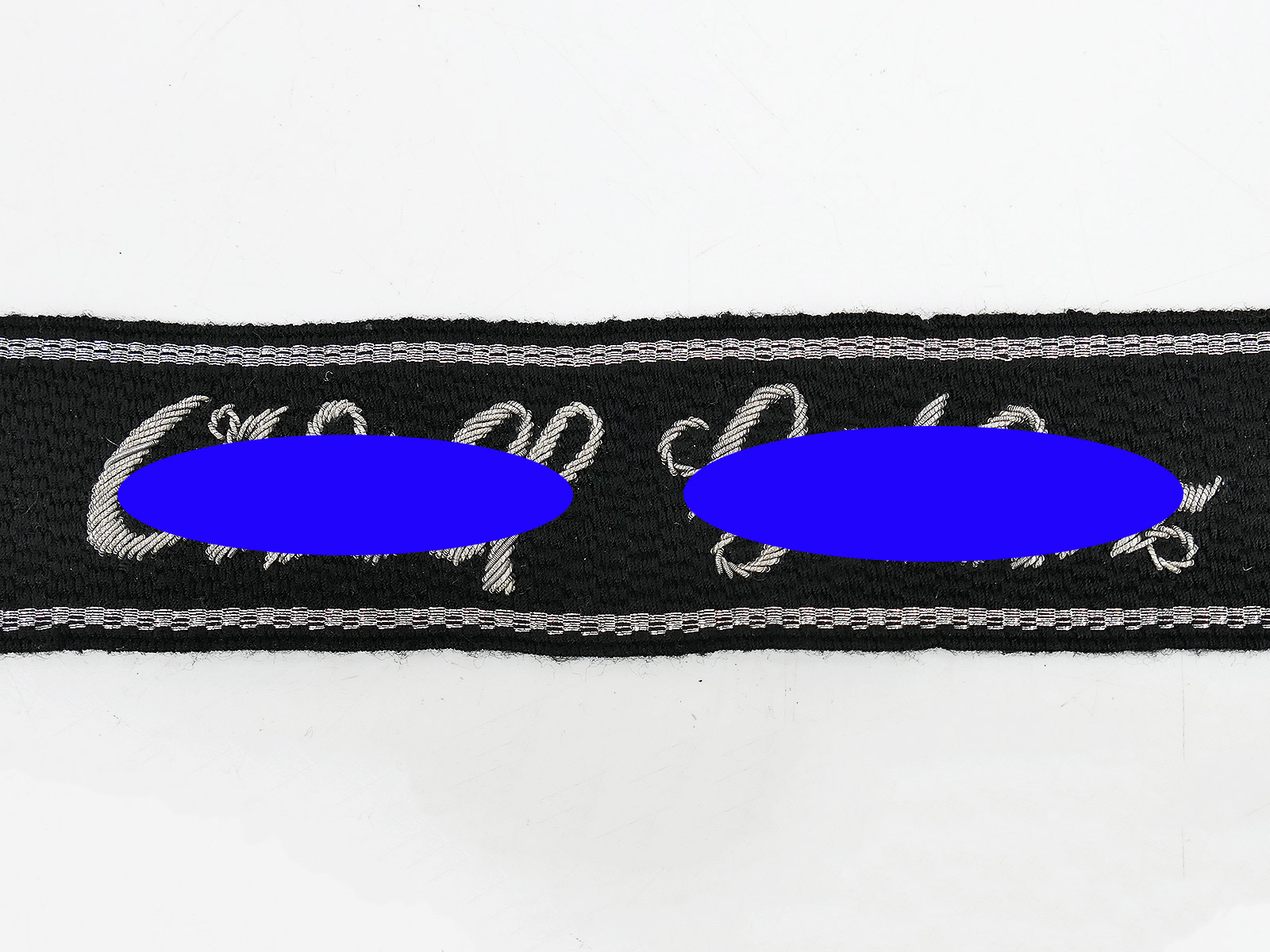 Waffen SS Ärmelband A.H. Leibstandarte LAH Offizier handgestickt mit RZM Etikett