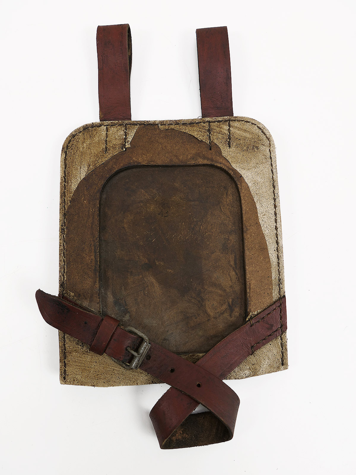 Wehrmacht Infanterie Spaten Leder Tasche Spatentasche Ersatzmaterial Spatenleder Top Patina