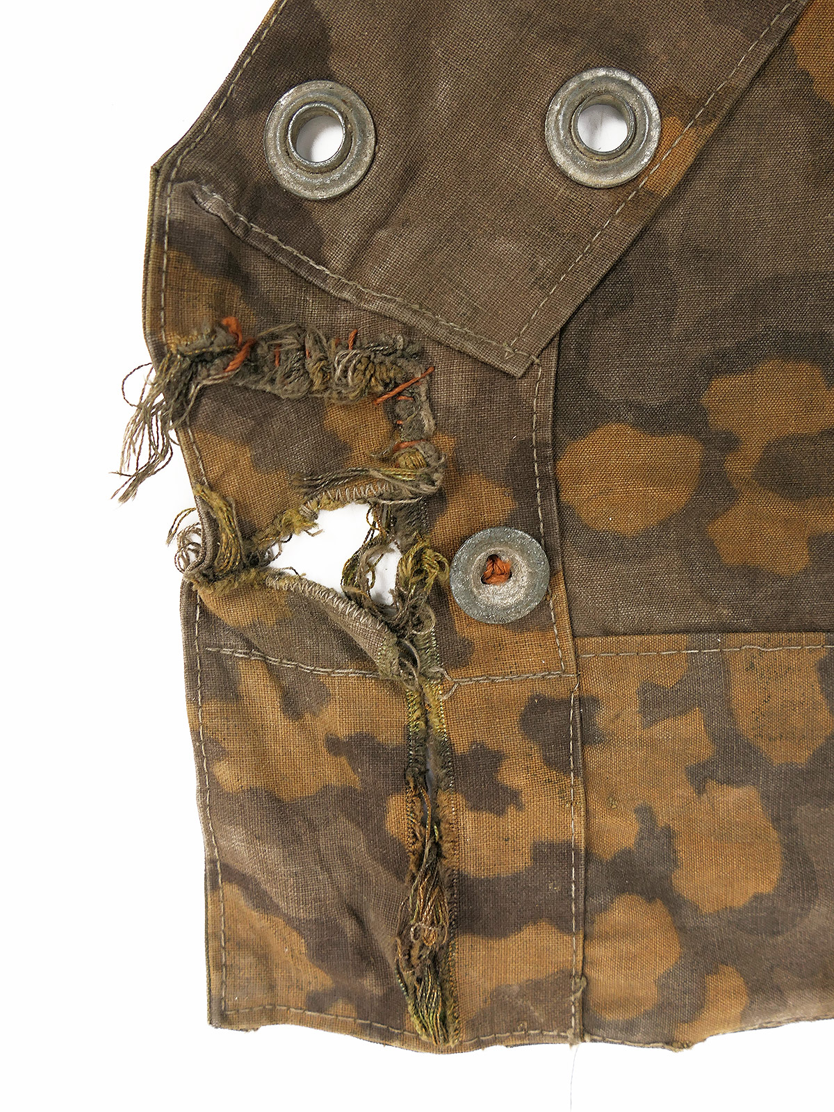 #B/ Waffen SS Original Zeltplane Eichenlaub Zeltbahn Tarnzeltbahn BATTLE WORN