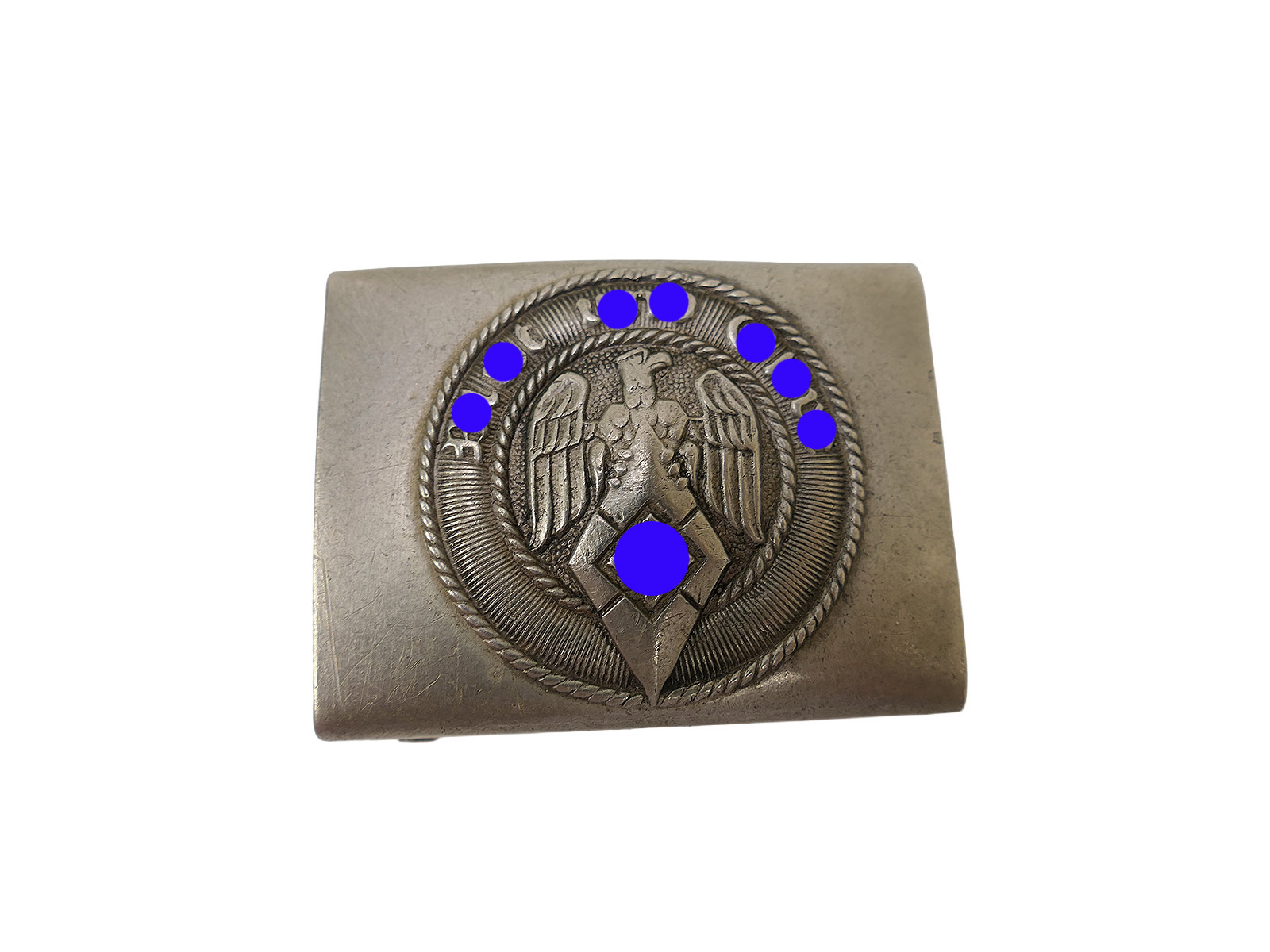 Einzelstück - RZM Aluminium HJ Hitlerjugend Koppelschloss Antik BuE