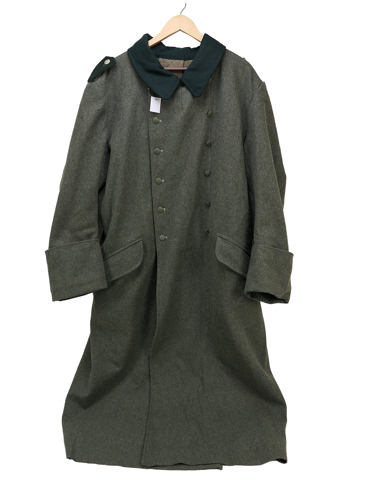 Wehrmacht Mantel M36 Wintermantel Größe 58 (XXL) mit frühen Schulterklappen 3. Kompanie  BATTLE WORN