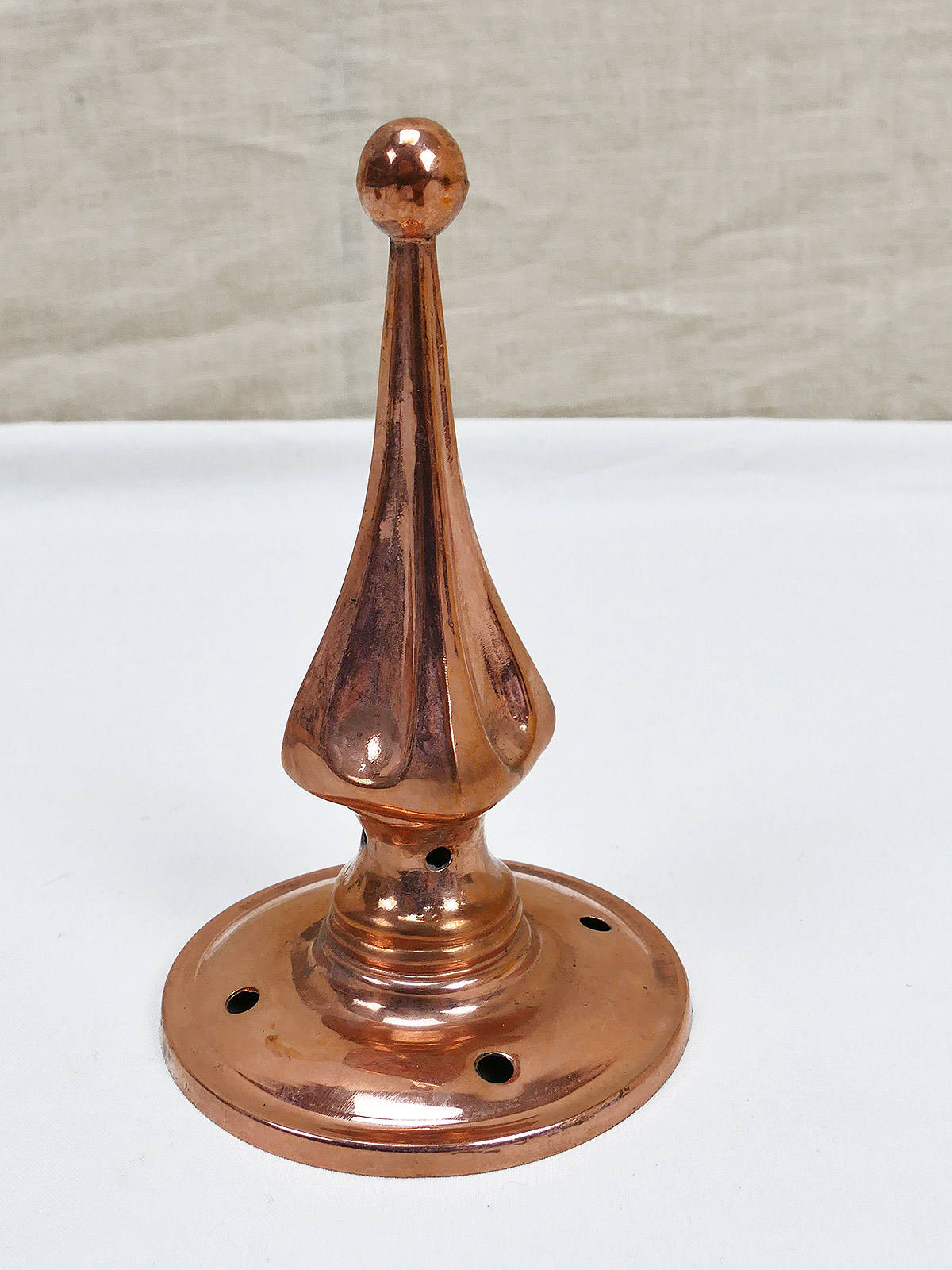 Kupfer Spitze / Kugel Rundblatt Helm Bayern Pickelhaube Ersatzteil SPIKED HELMET