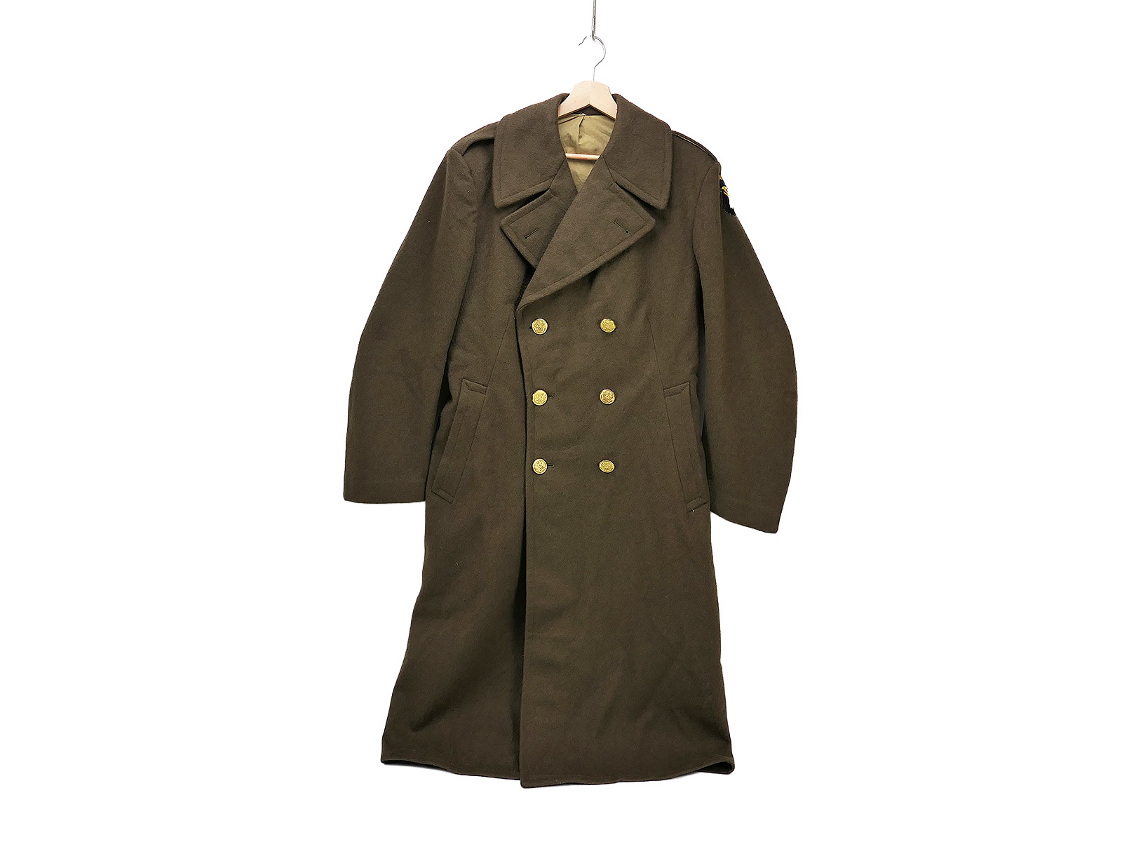 Einzelstück US Army WW2 Winter Mantel Men's Wool Trench Coat Melton 101st Airborne COLLECTION BATTLE WORN
