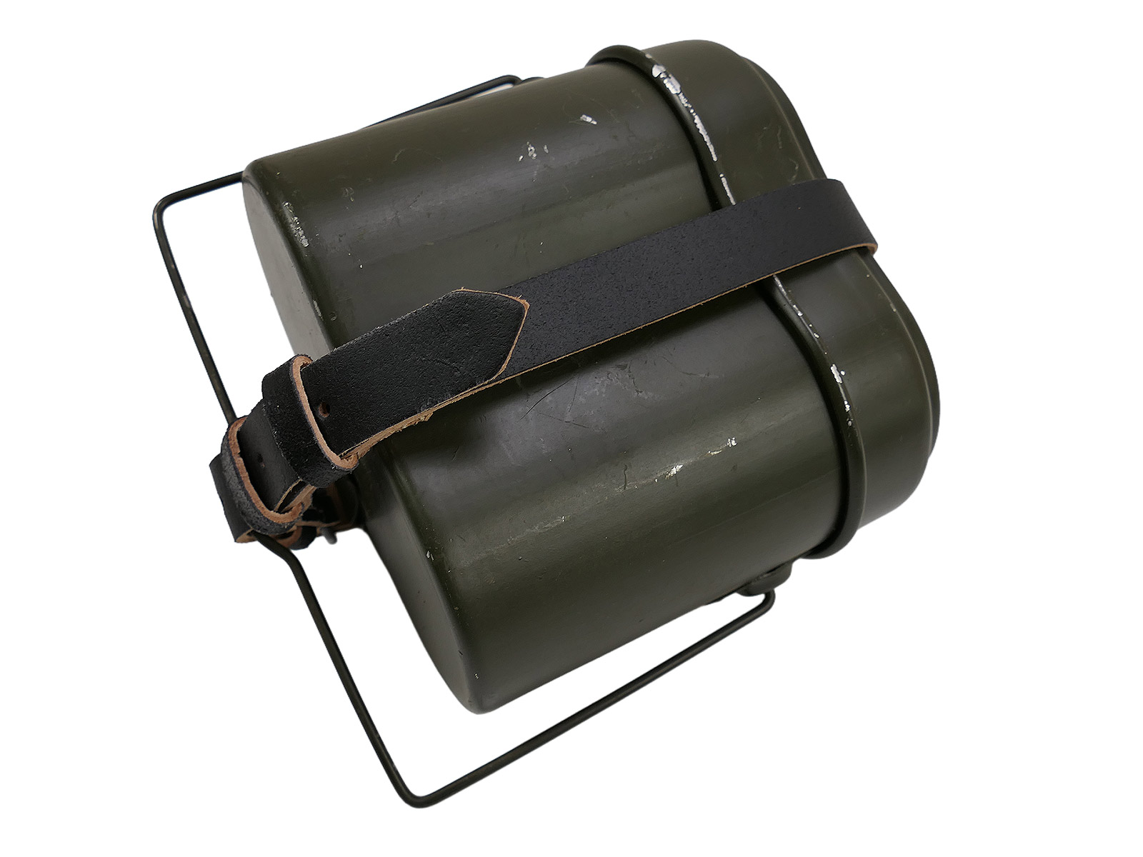 SET Typ Wehrmacht Eßgeschirr Kochgeschirr mit Riemen / Lederriemen