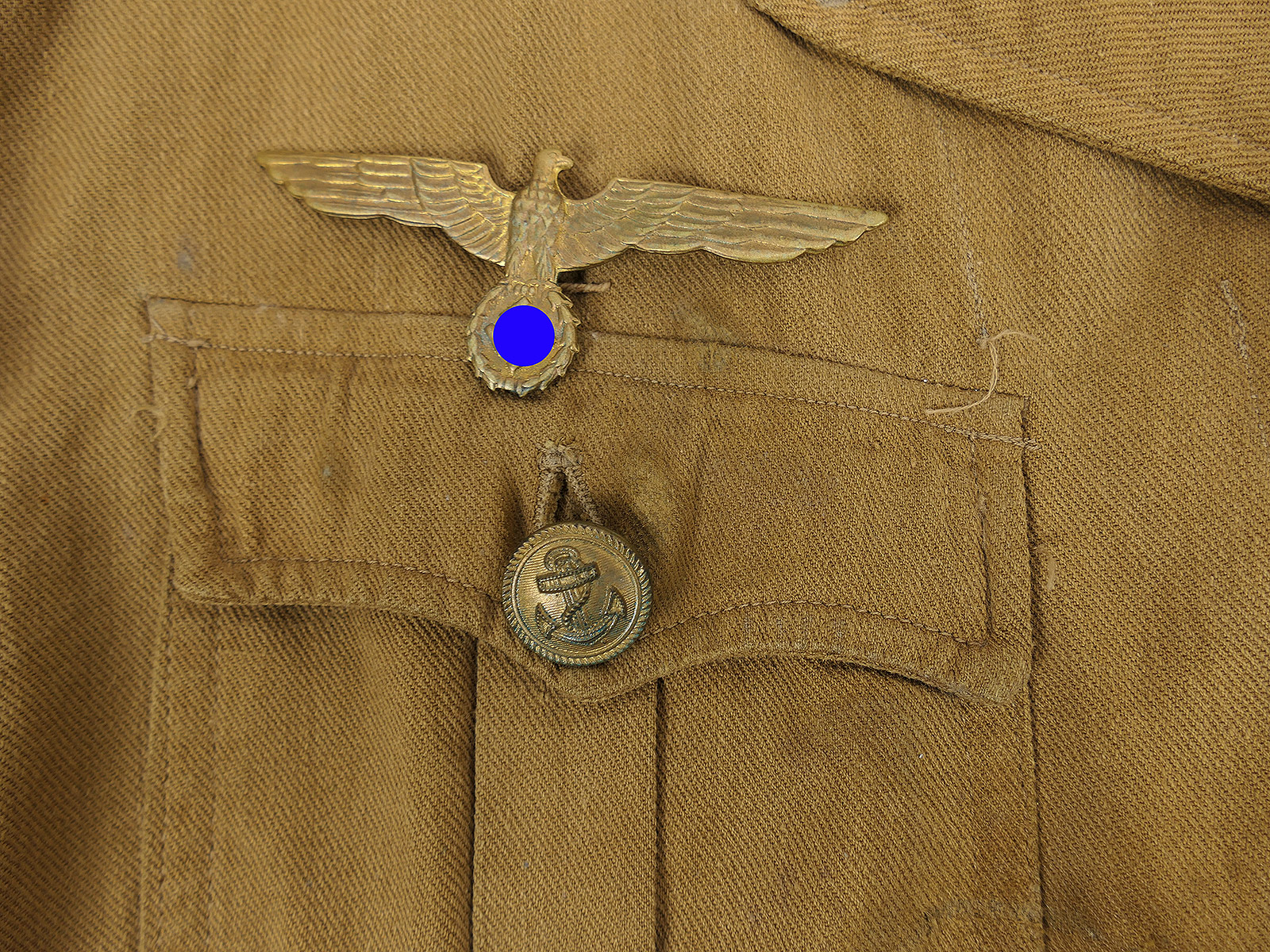 Original Tropenfeldbluse Kriegsmarine Uniformjacke Dunker & Stachowski Hamburg COLLECTION