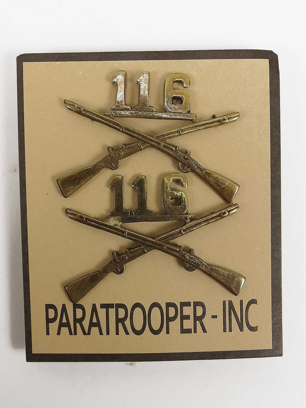 US Army 116th Inf. Rgt. BOS officer branch of service Kragenabzeichen Insignia 