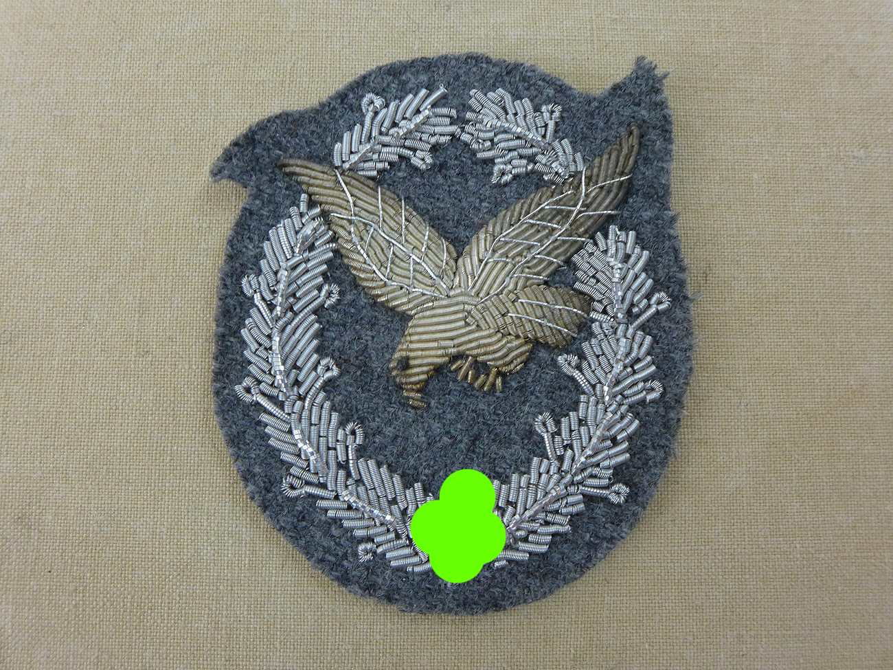 Luftwaffe Fliegerschütze Abzeichen ohne Blitzbündel gestickt