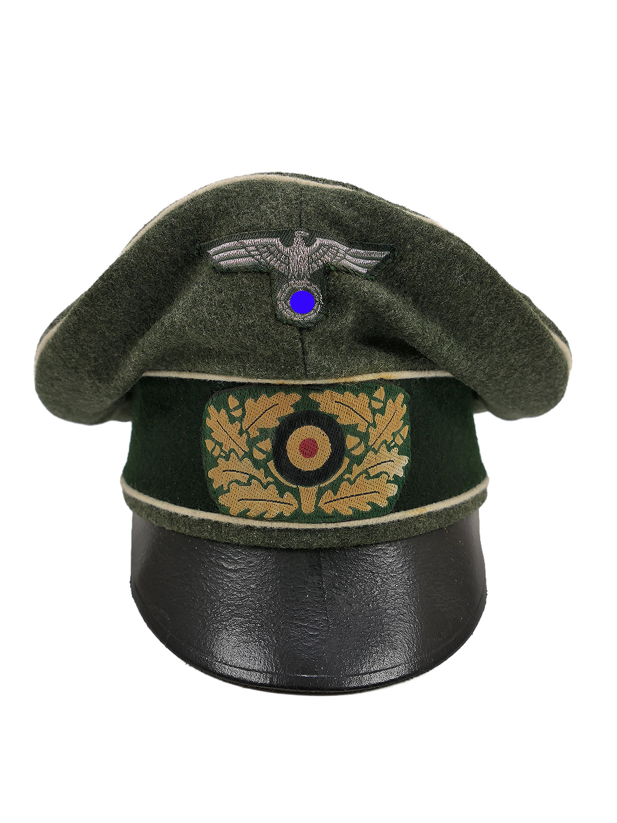 Wehrmacht Infanterie Schirmmütze Offizier Crusher Cap mit Mützenadler / Kokarde COLLECTION