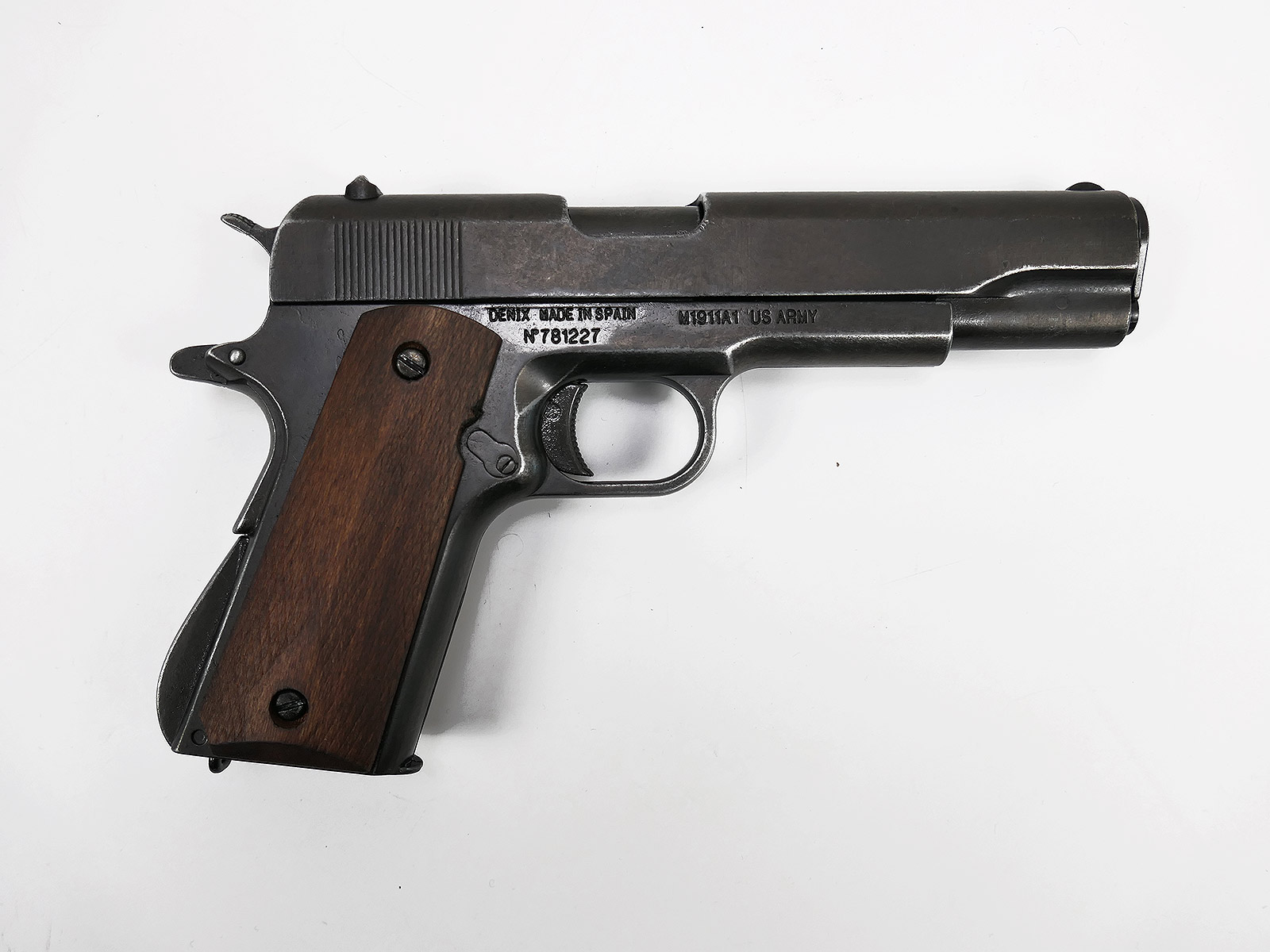 US Army Colt M1911 Automatic Caliber.45 Antik Denix Deko Waffe Holzgriff (8316)