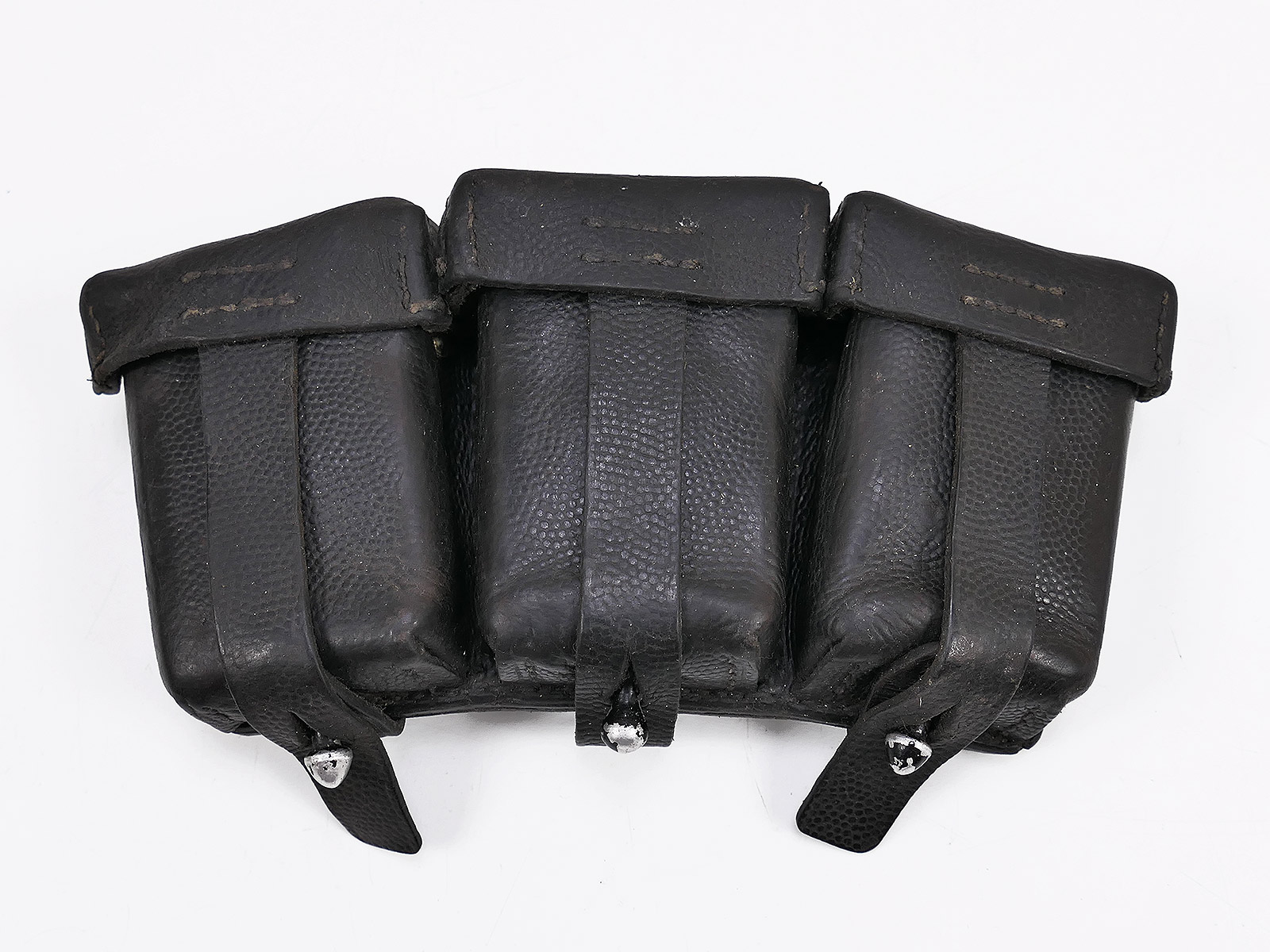 Einzelstück - Wehrmacht K98 3er Patronentasche schwarz ORIGINAL mit Hersteller 1937 COLLECTION