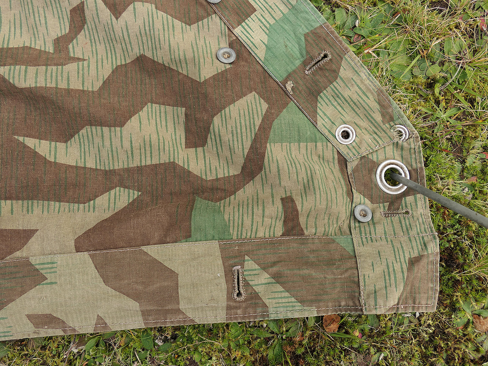 Wehrmacht Original Zeltplane M31 splittertarn Zeltbahn Tarnzeltbahn COLLECTION BATTLE WORN