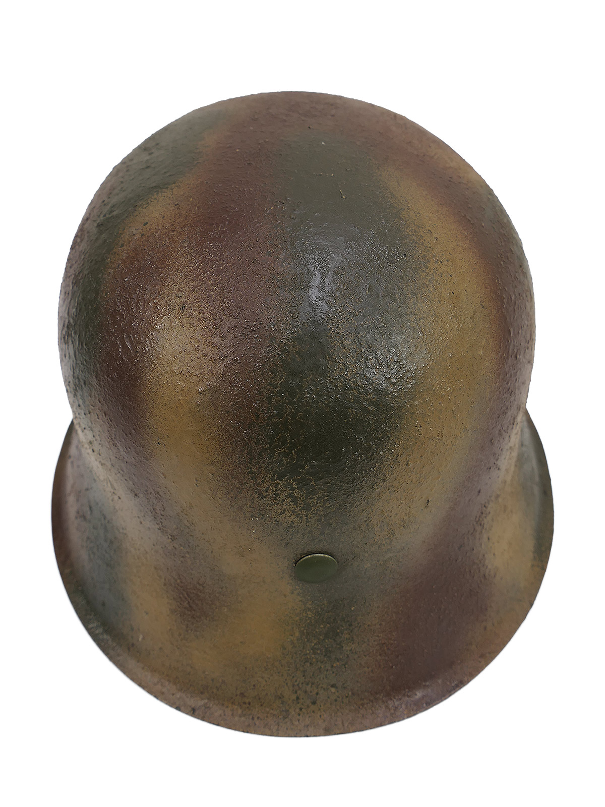 Wehrmacht Camouflage Stahlhelm M42 NS66 mit Helmfutter Gr.59 Normandie Tarnhelm BATTLE WORN