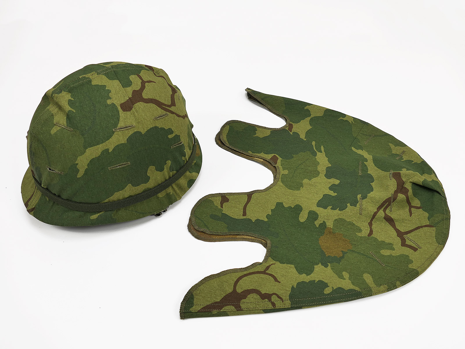 NEW US Army Mitchell Leaf Pattern Helmet Cover Reverseable M1 Stahlhelm Helmbezug Vietnam