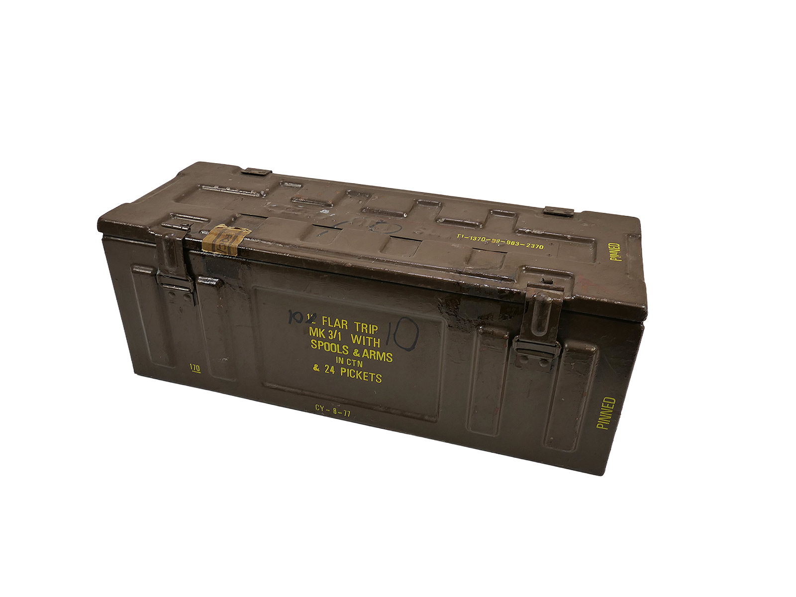 GB Britische Munitionskiste Metallkiste MK2 SV57 Transportkoffer Metall Kiste 66x24.5x24.5cm