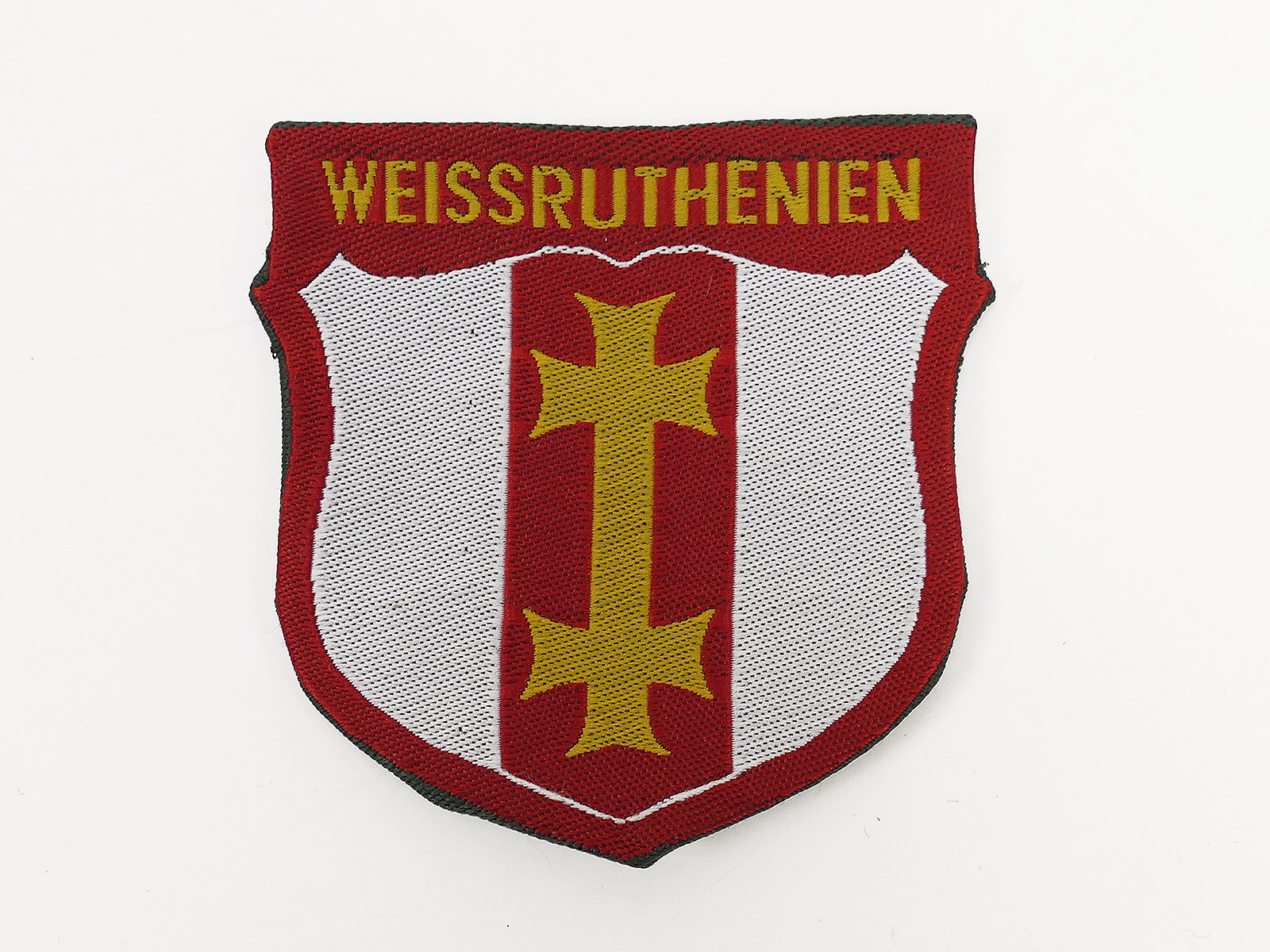 Feldbluse Ärmelabzeichen WEISSRUßLAND Freiwilligen Division Waffen SS gewebt gefaltet umgelegt