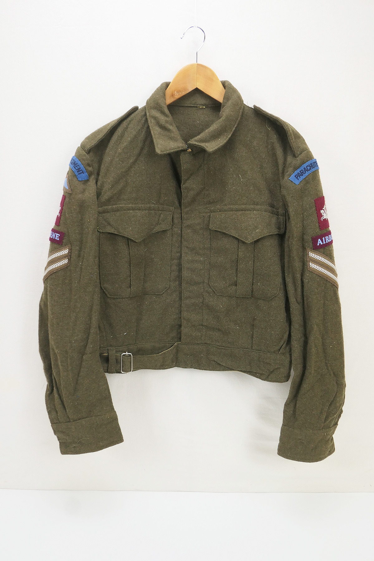 P1540819 WW2 Original British Army BD Battle Dress Blouse Wool Jacket Airborne Parachute Regiment