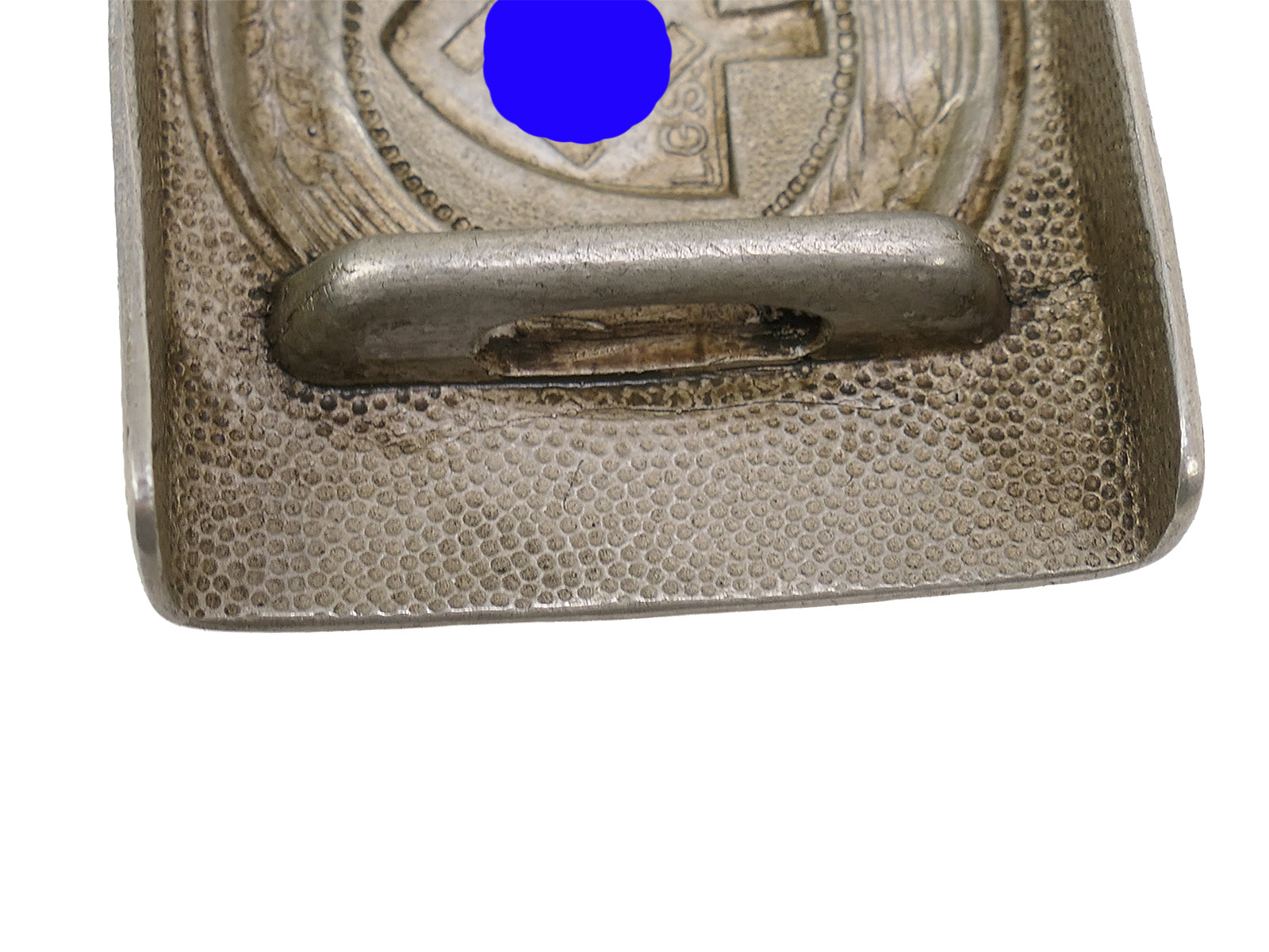Einzelstück - Aluminium RAD Reichsarbeitsdienst Koppelschloss Antik COLLECTION BATTLE WORN