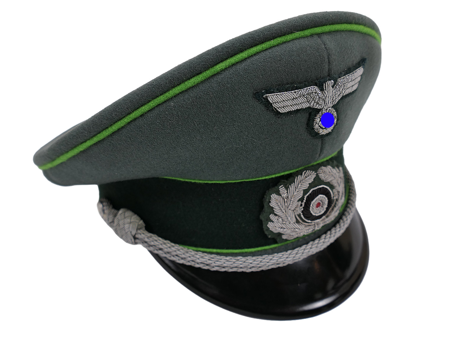 Wehrmacht Schirmmütze Offizier Panzergrenadier Gr.58 Premium Museumsanfertigung mit Original gestickten Effekten COLLECTION