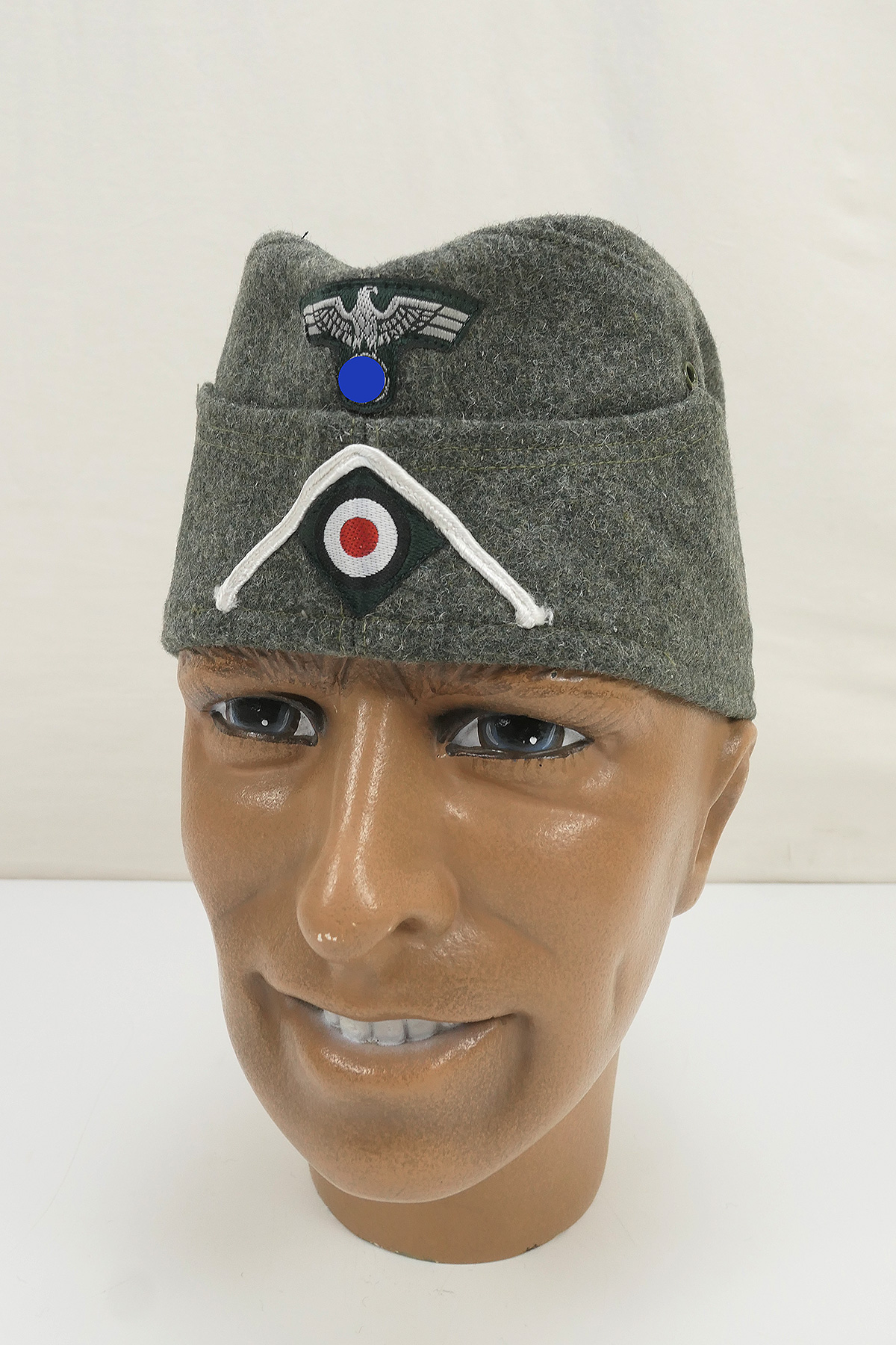 Wehrmacht M38 Schiffchen Infanterie mit Effekten M36 Mützenadler und Kokarde Gr.58
