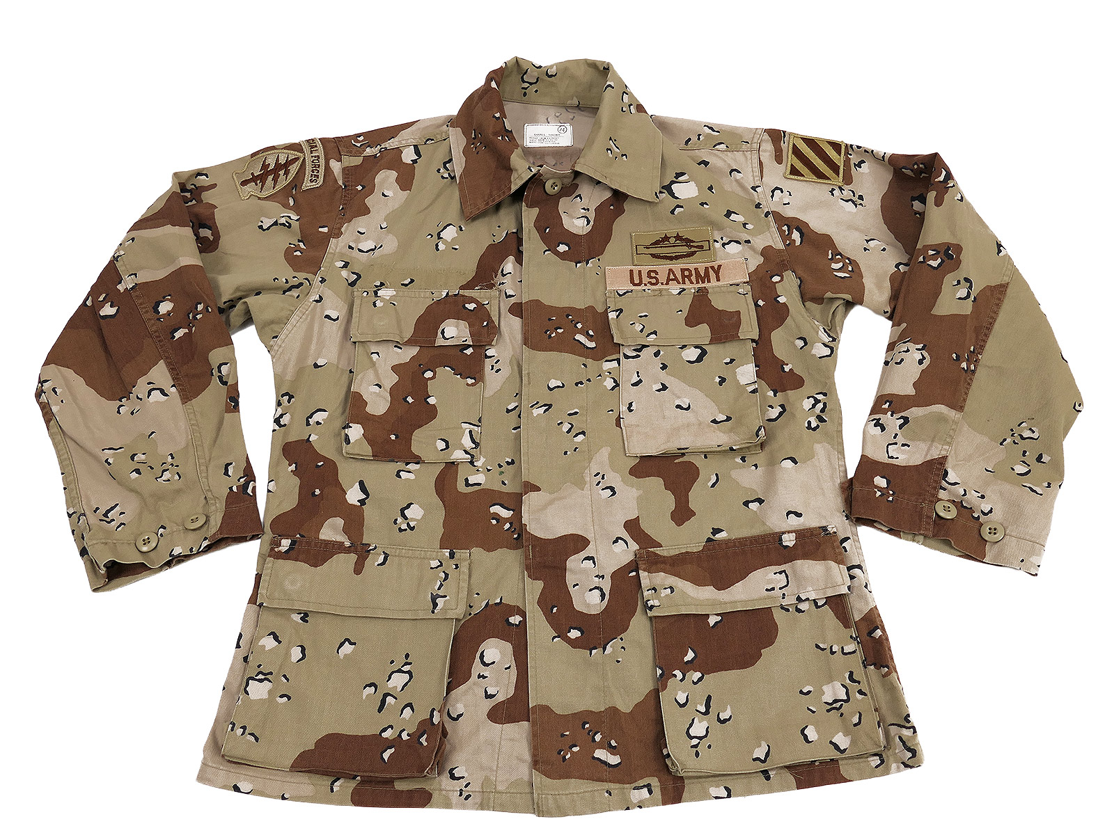 #B/ US Field Jacket - Combat Coat - Tarnjacke Desert Storm Special Forces - 6 color - chocolate chip - Gr. Small