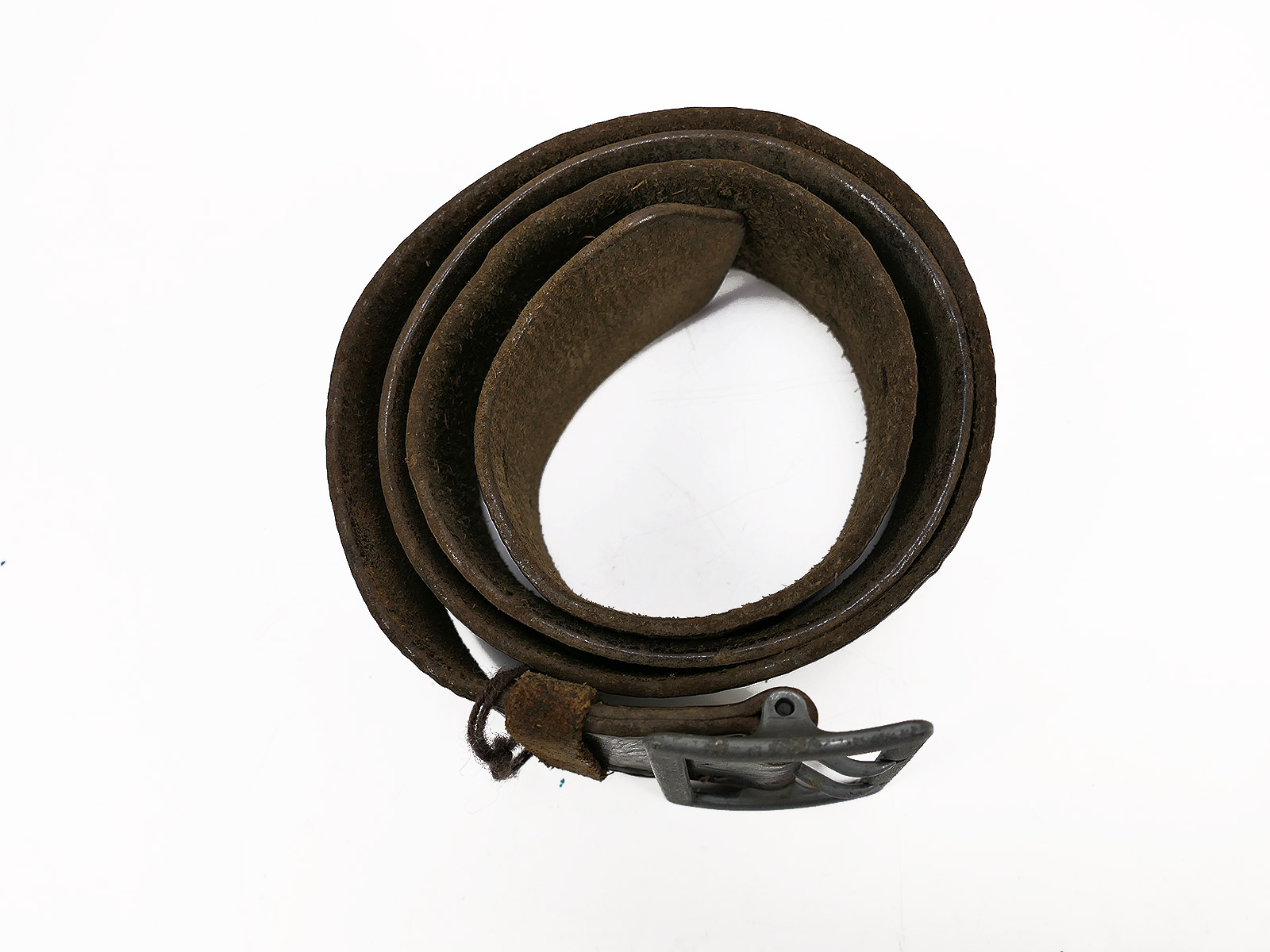 EINZELSTÜCK Vintage Assmann Zweidornkoppel Leibriemen 47mm Koppelriemen Lederkoppel 110cm