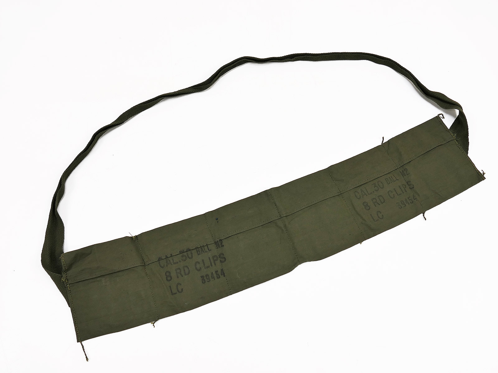 US ARMY Cal .30 Ball M2 8 Rd Clips Bandolier Munitions Bandulier 