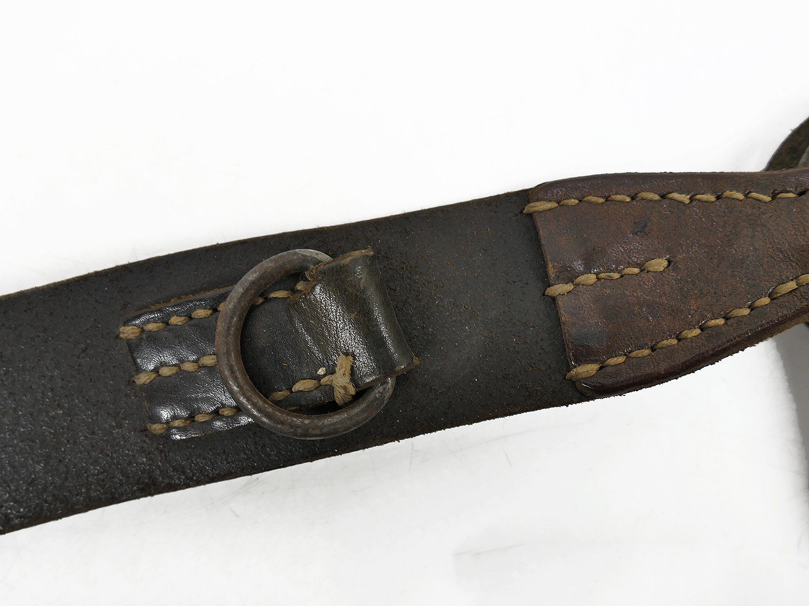 Einzelstück - Wehrmacht Original Y-Riemen Leder Koppeltragegestell Franz Brehme 1942 Top!  COLLECTION