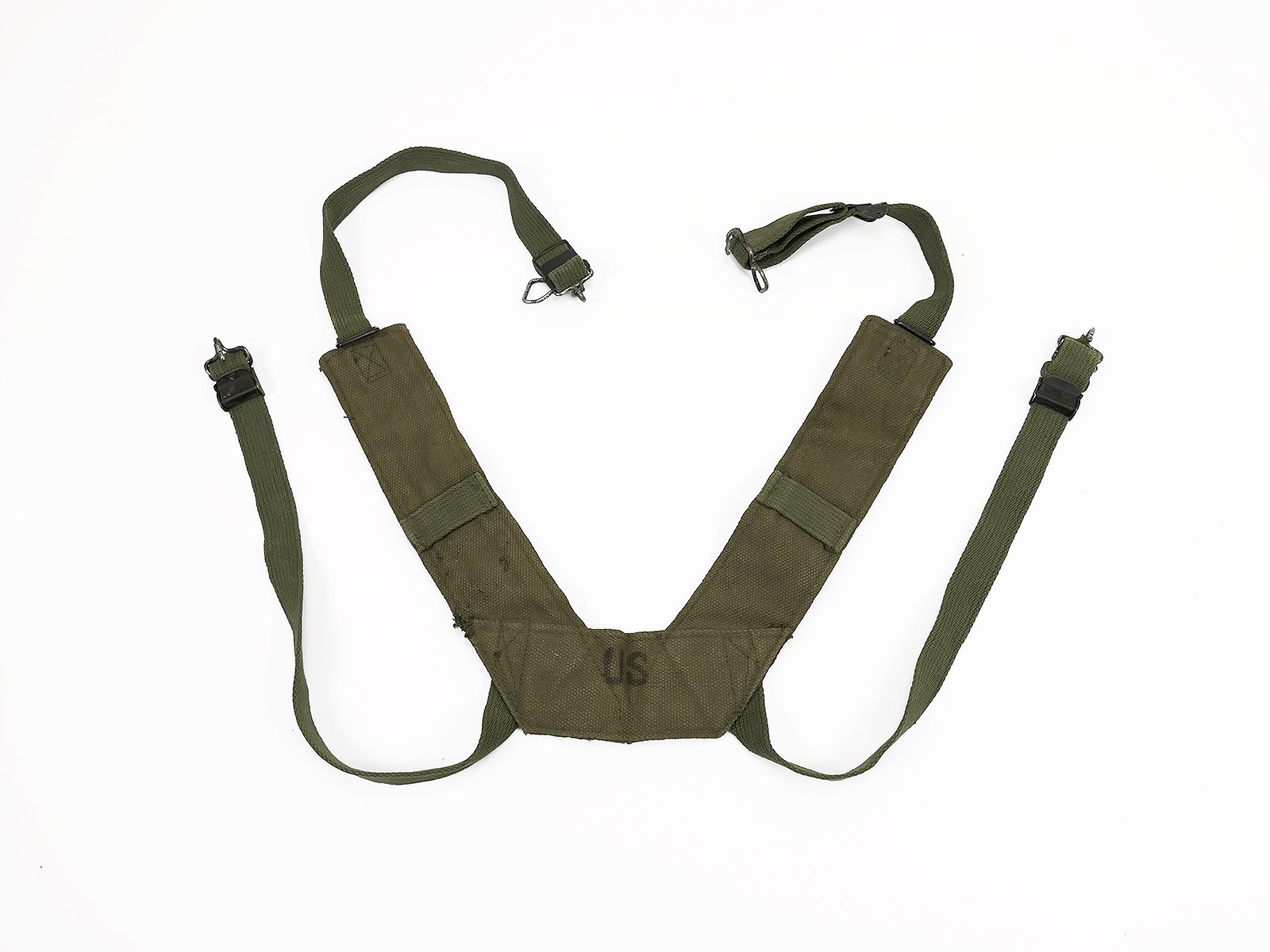 Original US ARMY M-1956 Suspenders Koppeltragehilfe Pistol Belt Equipment datiert 1960 Korea Vietnam