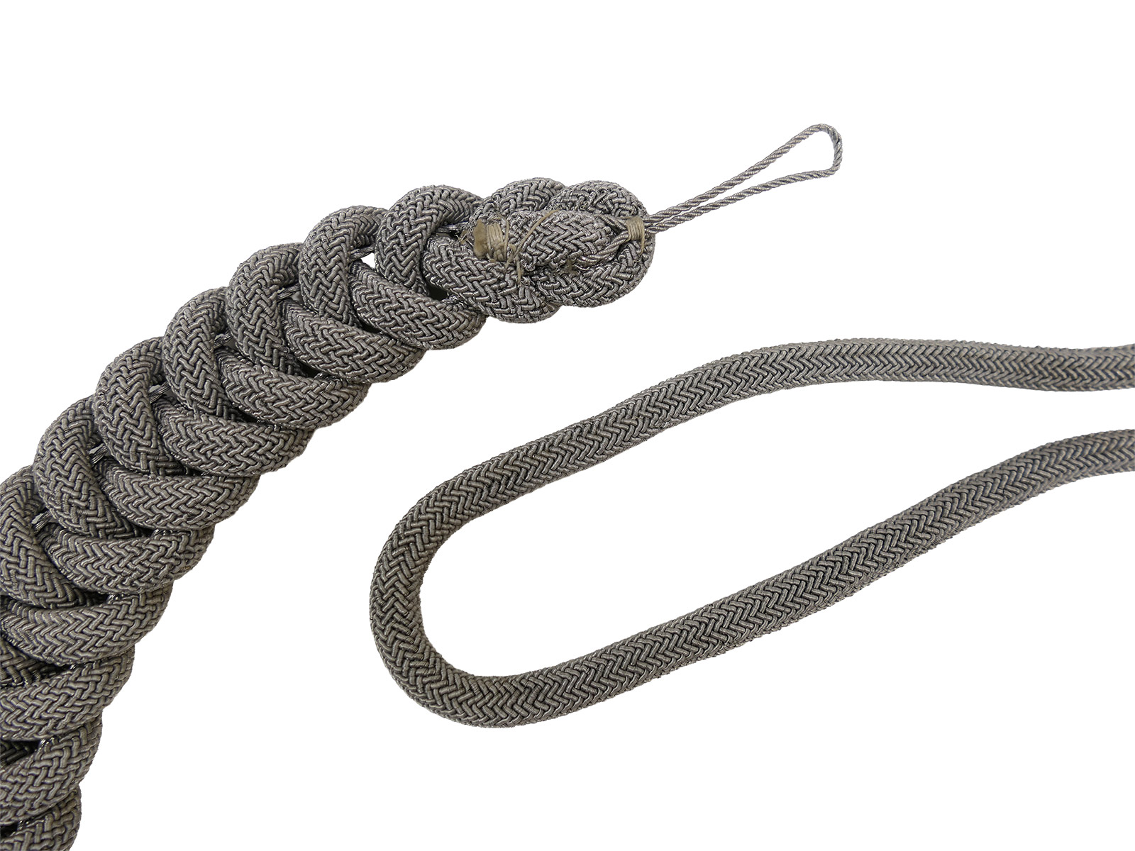 Einzelstück - Wehrmacht Offiziers Paradefangschnur Affenschaukel Adjutantenschnur COLLECTION BATTLE WORN