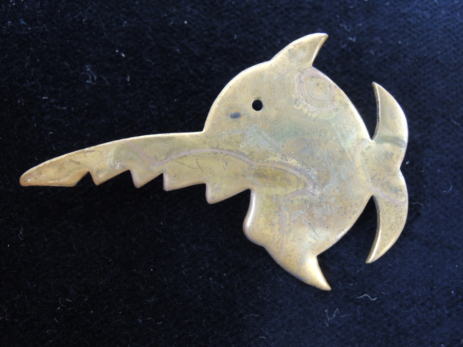 7476-1 Wehrmacht Kriegsmarine WW2 Mützenabzeichen U96 Sägefisch U-Boot Uniform Abzeichen