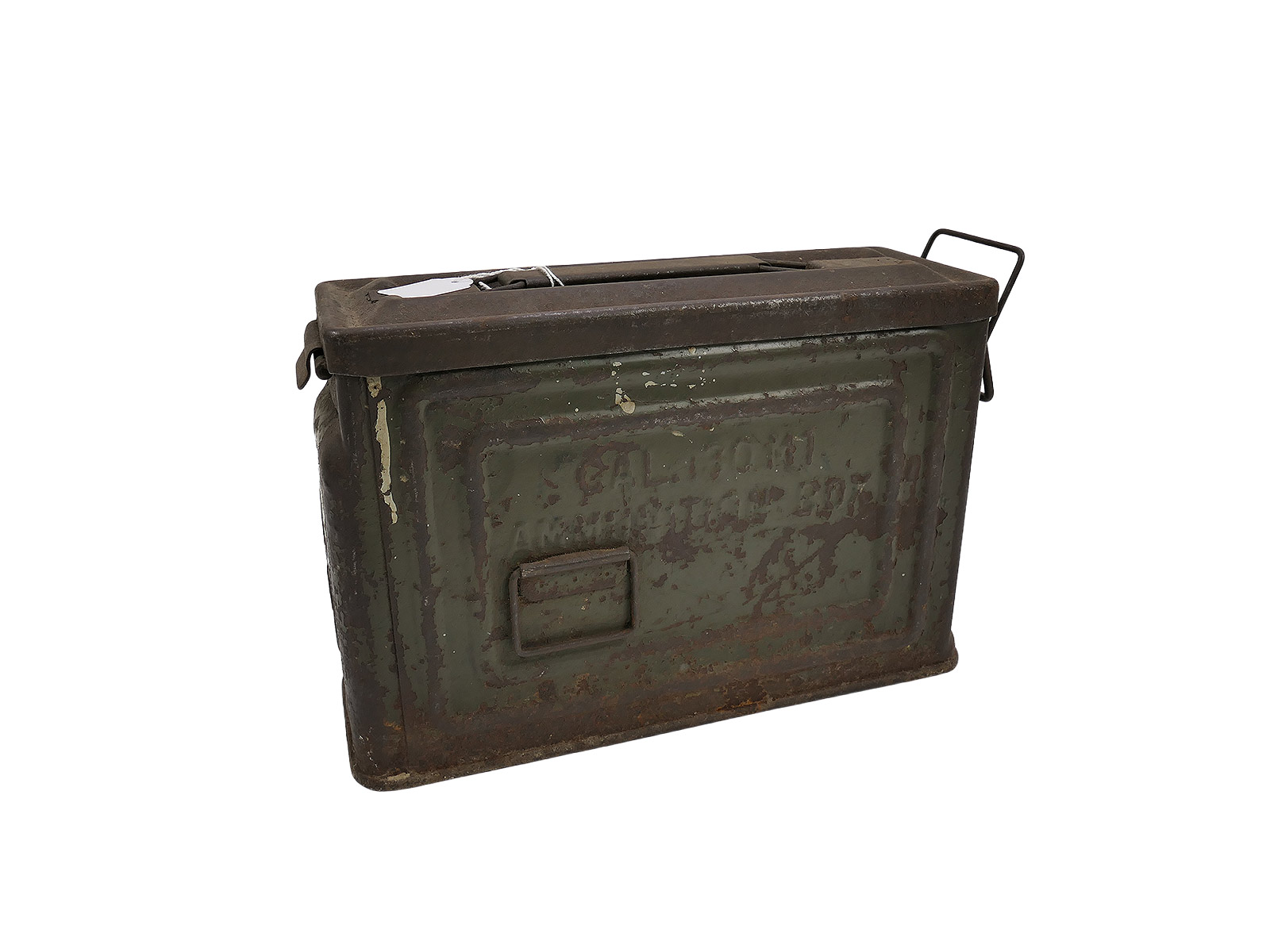 US Army Ammunition Box CAL .30 M1 Munitionskiste Ammo Metallkiste Gurtkasten COLLECTION BATTLE WORN