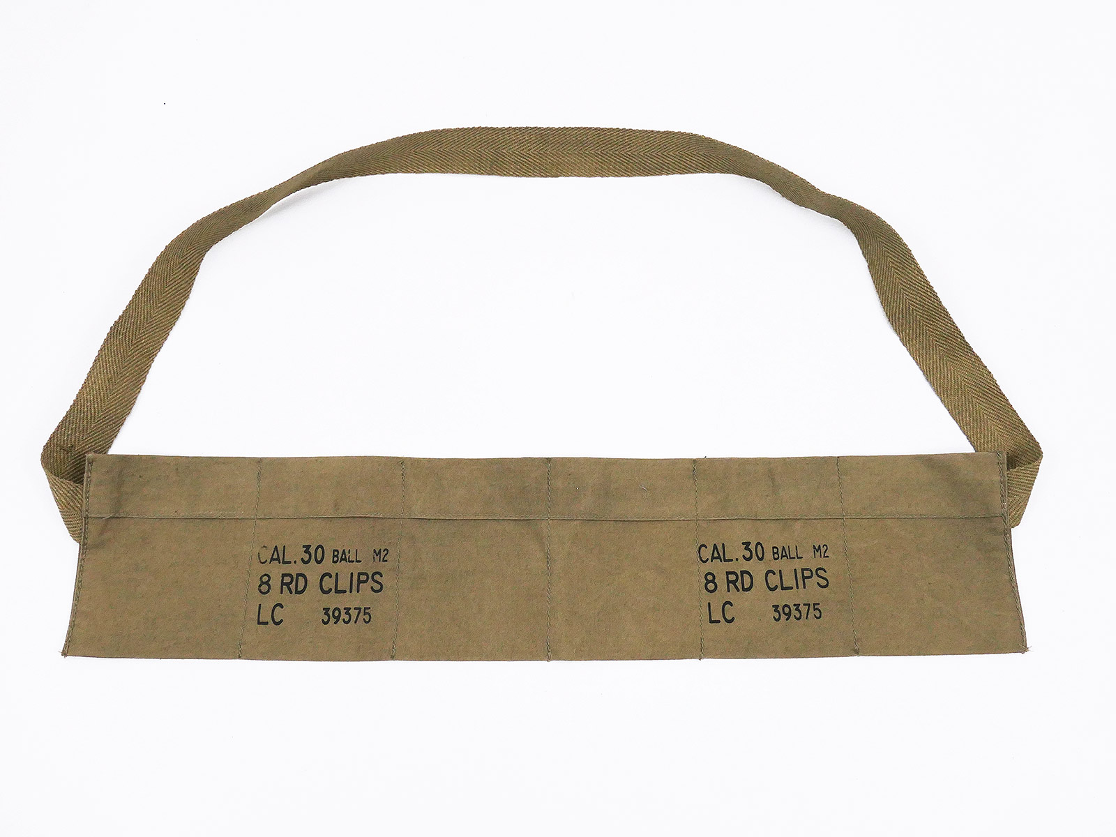 US ARMY M1 Garand M43 Bandolier für cal .30 Ball M2 Clips khaki Bandulier