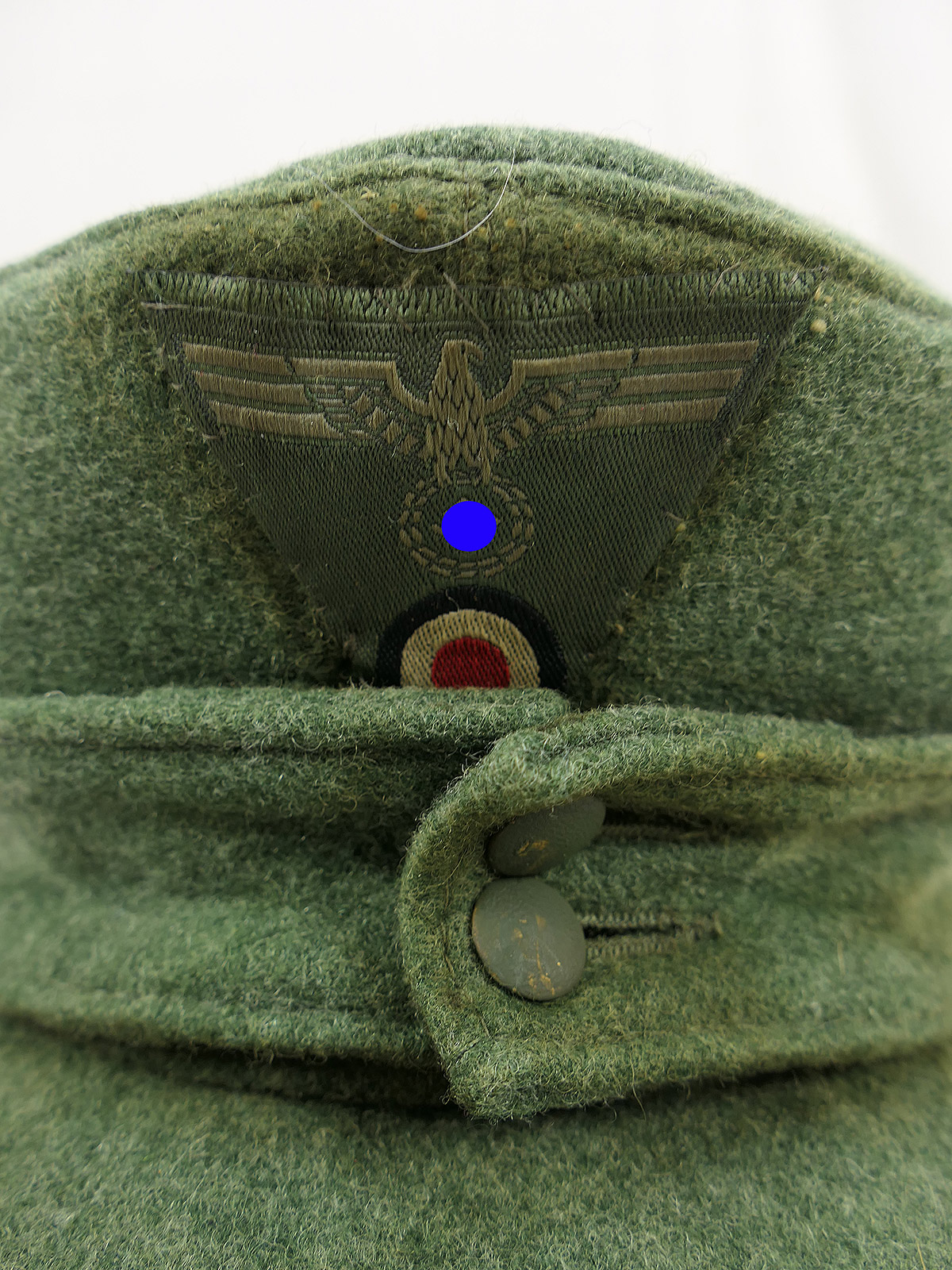 Wehrmacht M43 Feldmütze M1943 mit Trapez Effekten Mützenadler Gr.58 BATTLE WORN