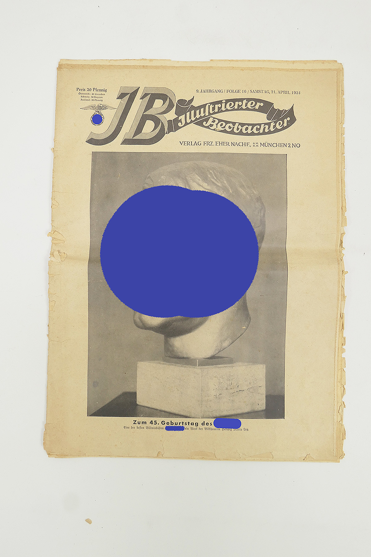 P1510441 Illustrierter Beobachter Illustrierte Presse Zeitung JG9/Nr.16 - 21.April 1934