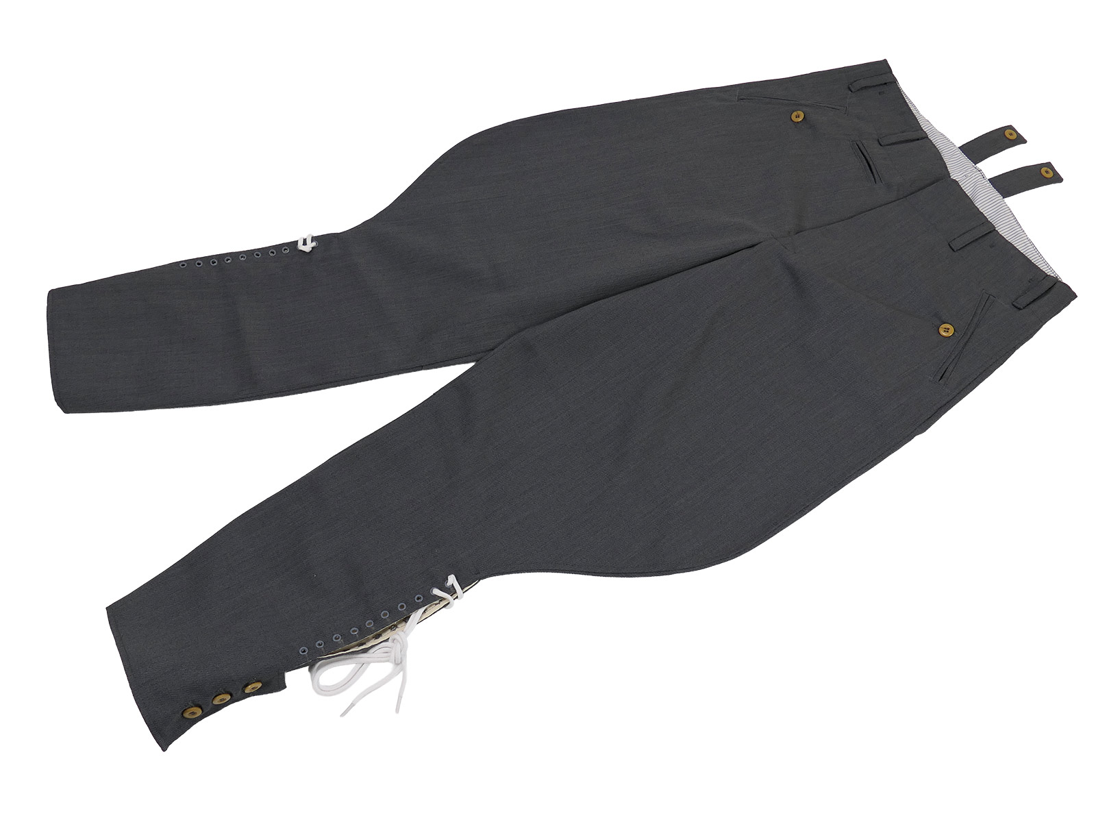 Einzelstück Wehrmacht Stiefelhose Breeches Offizier Gabardine grau Größe Small COLLECTION