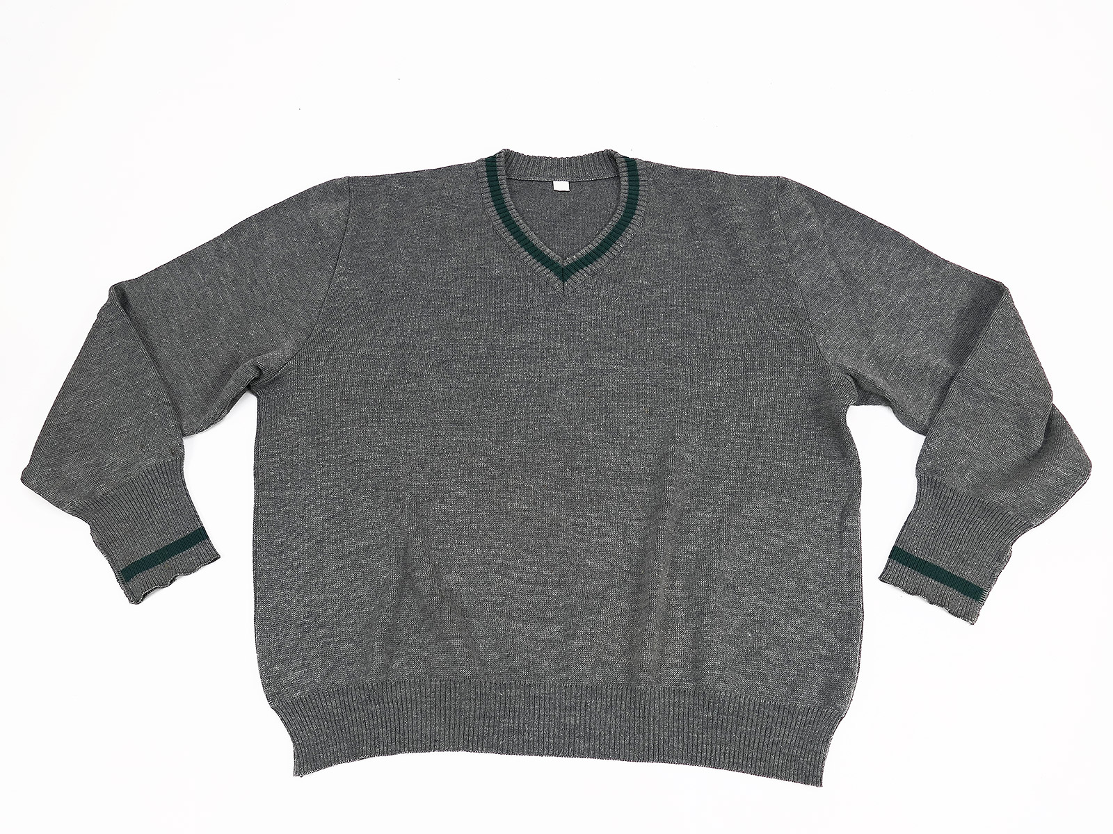 Einzelstück - Wehrmacht Schlupfjacke 36 Pullover Wollpullover mit V-Ausschnitt Gr.2 BATTLE WORN