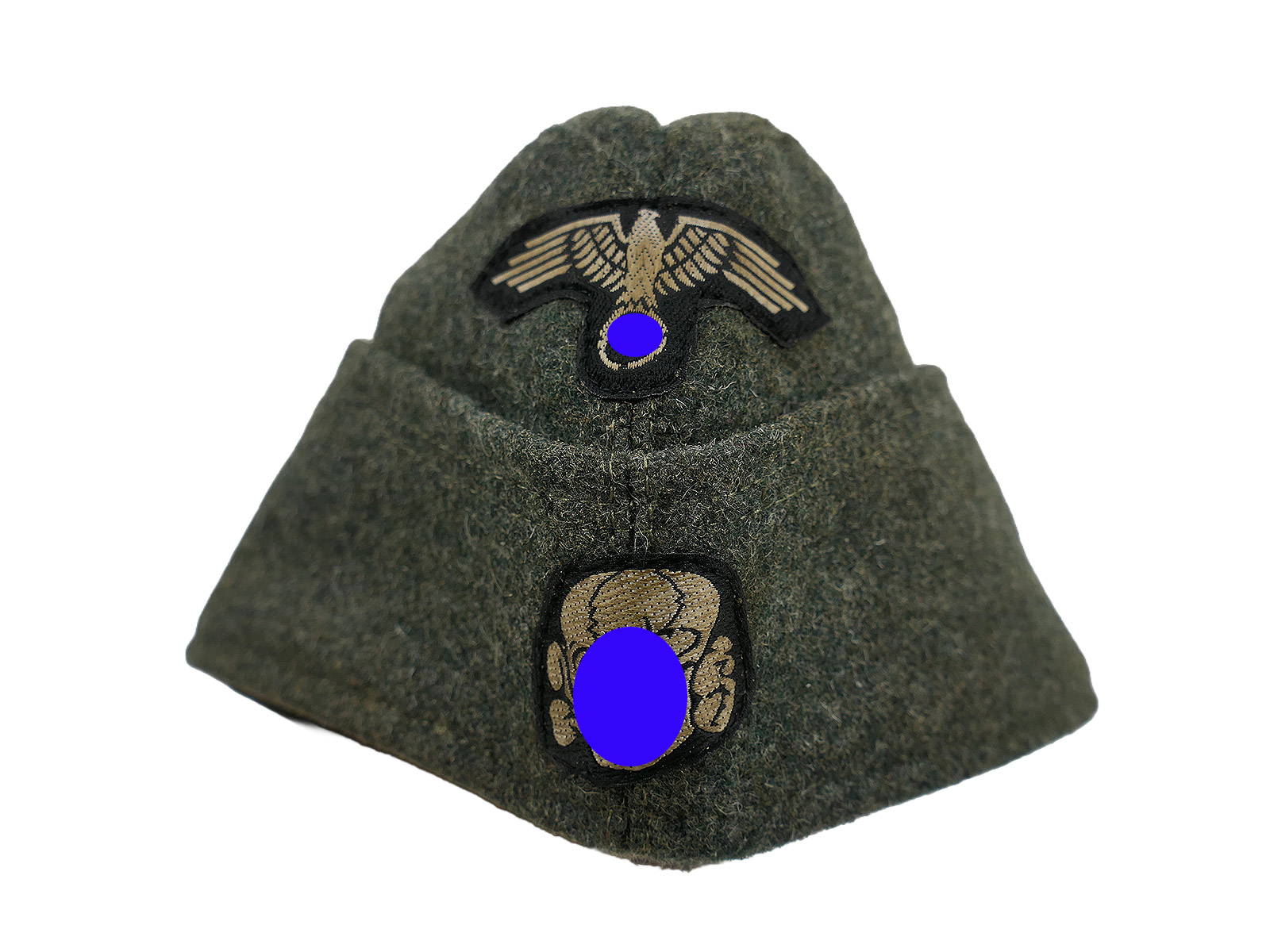 Waffen SS Schiffchen für Mannschaften mit Mützenadler und Totenkopf Gr.58
