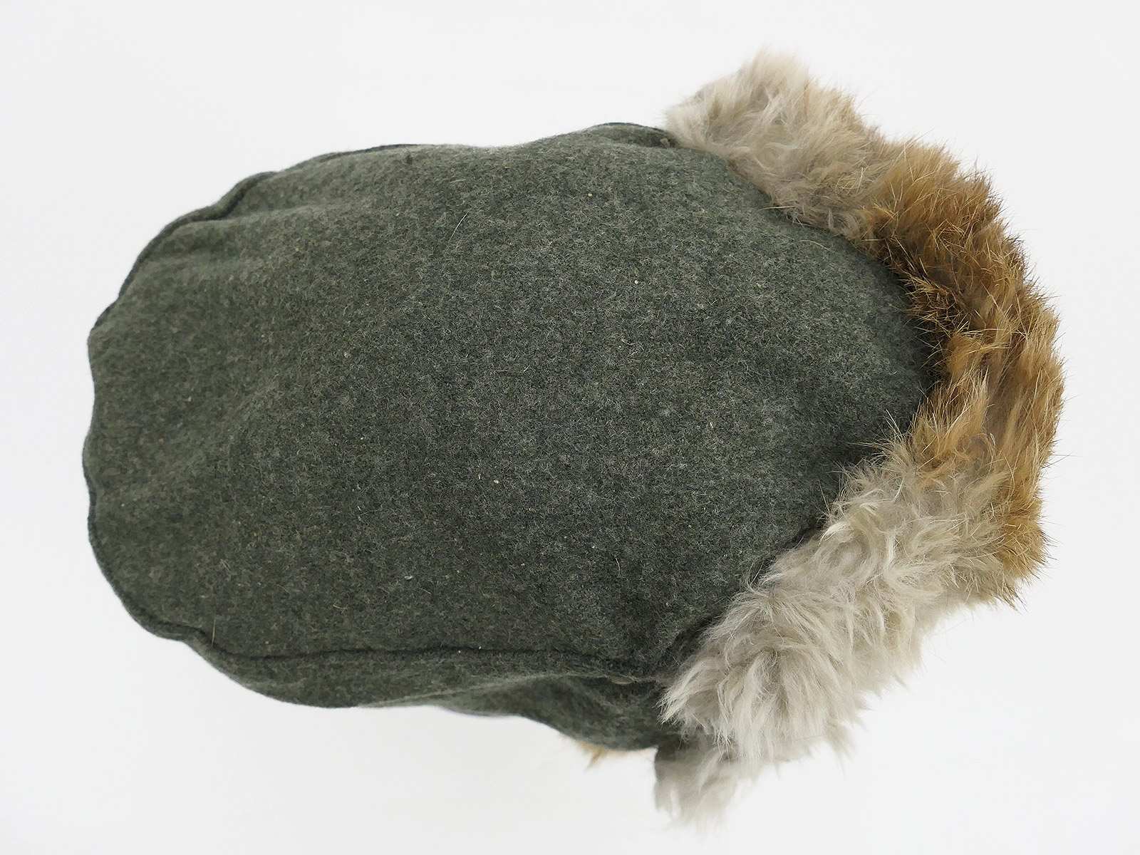 Einzelstück Wehrmacht Wintermütze Fellmütze Kaninchenfell Hasenfell Feldmütze Gr.56