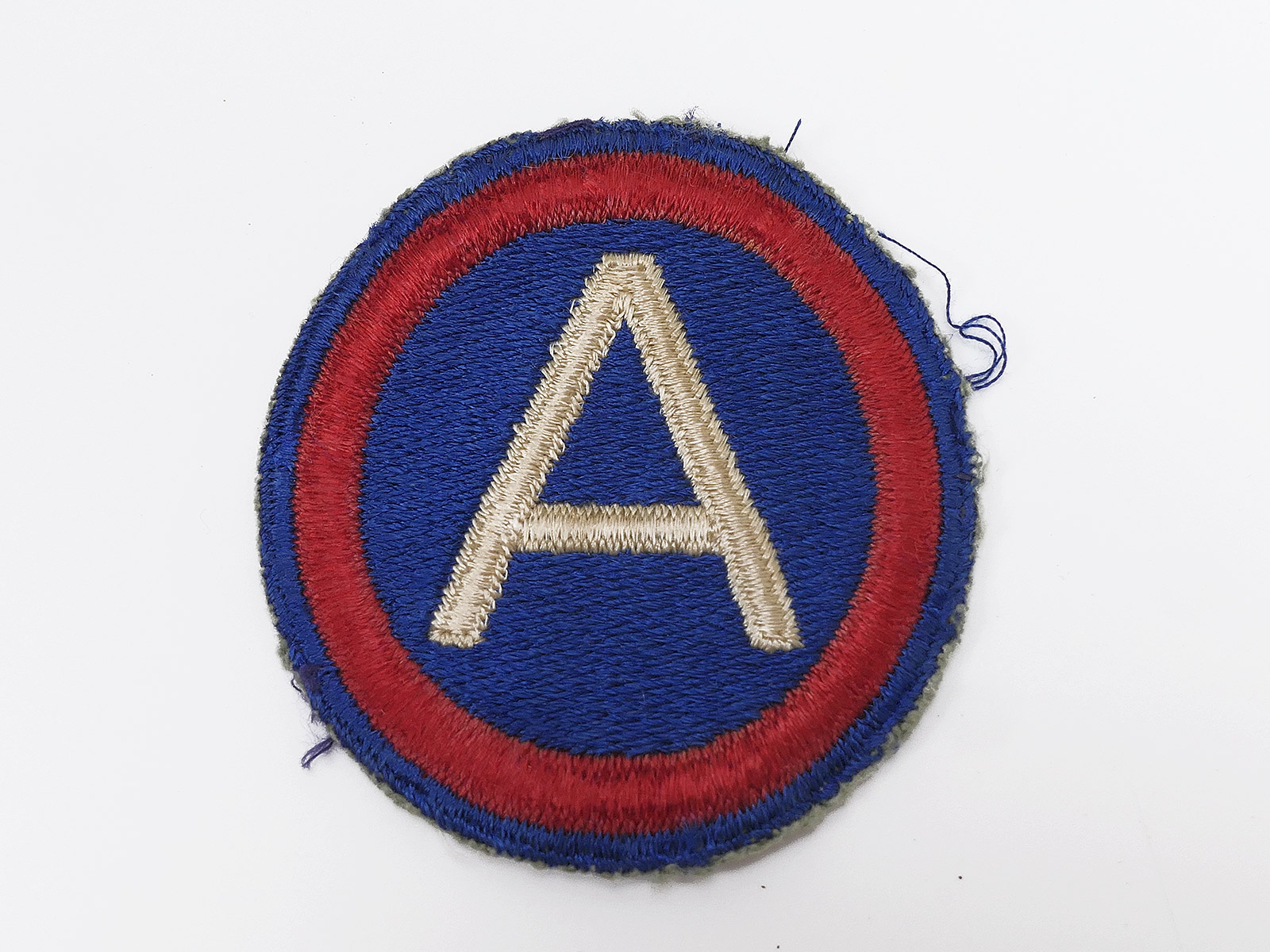 US ARMY Original WW2 Abzeichen Badge Uniform Patch Patton's 3rd Army Cut Edge