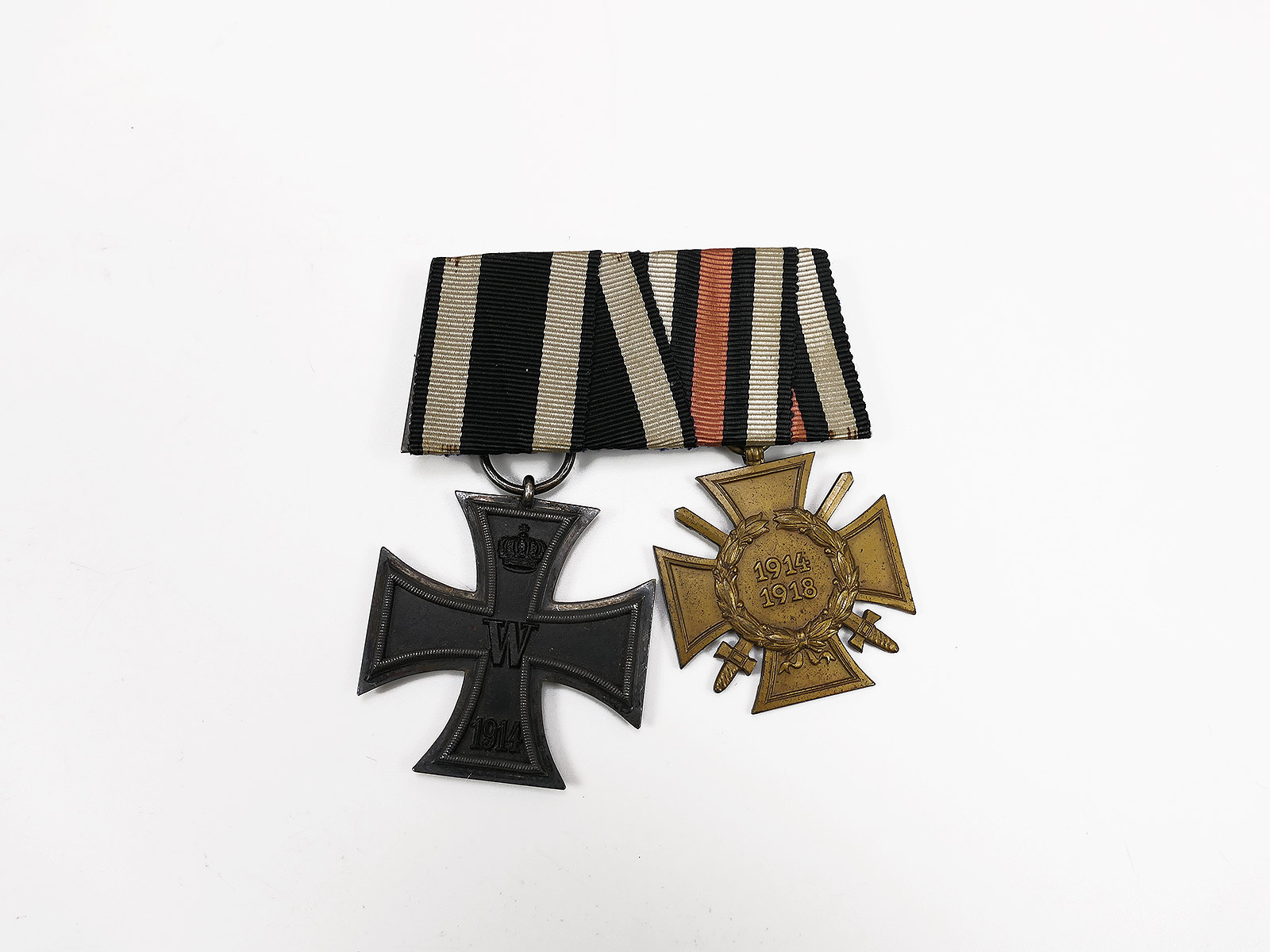 WW1 Ordensspange Eisernes Kreuz 2.Klasse 1914 EK2 / Ehrenkreuz für Frontkämpfer